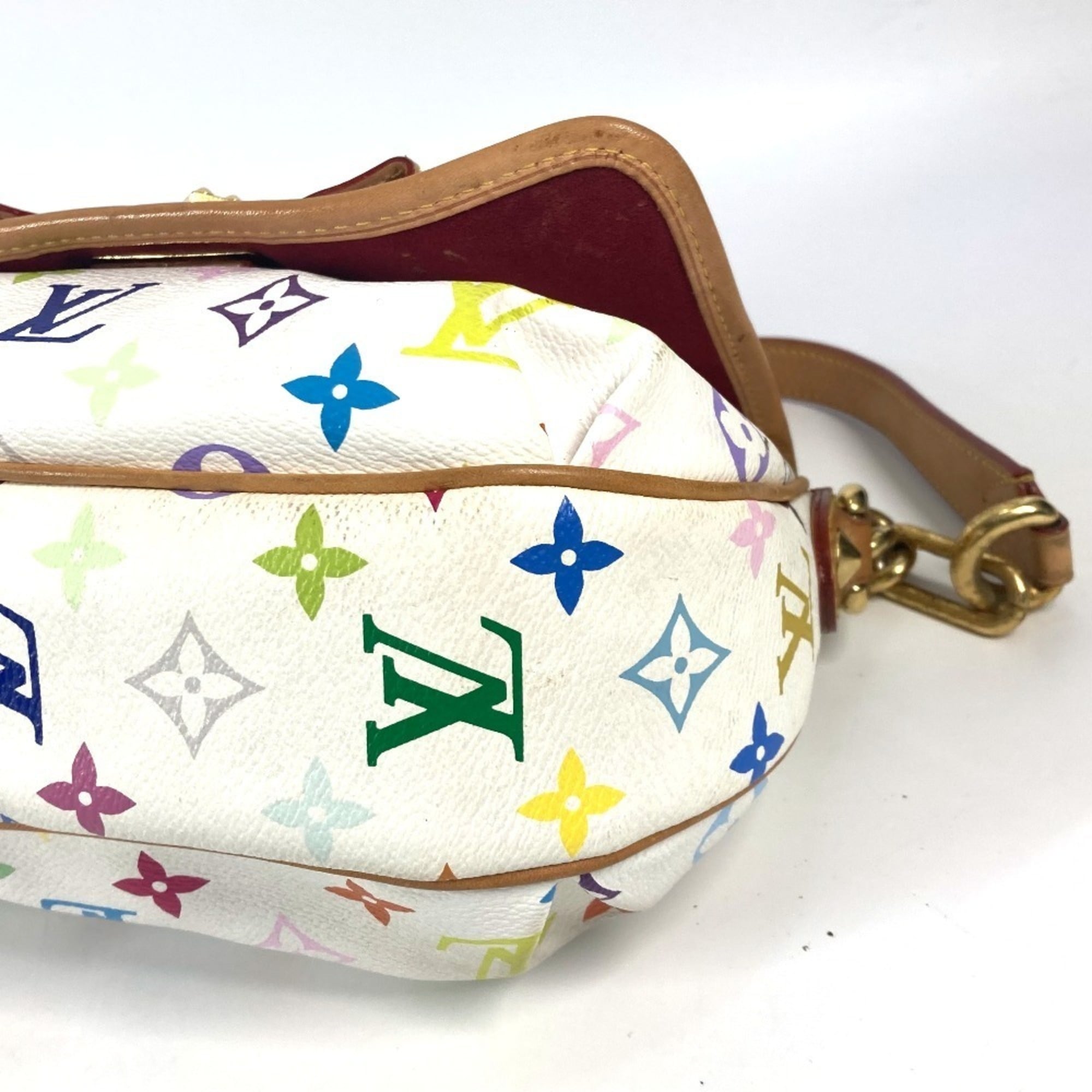 Louis Vuitton Blanc Multi-Color White Monogram Multicolore Handbag Shoulder Bag (Pre-Owned)