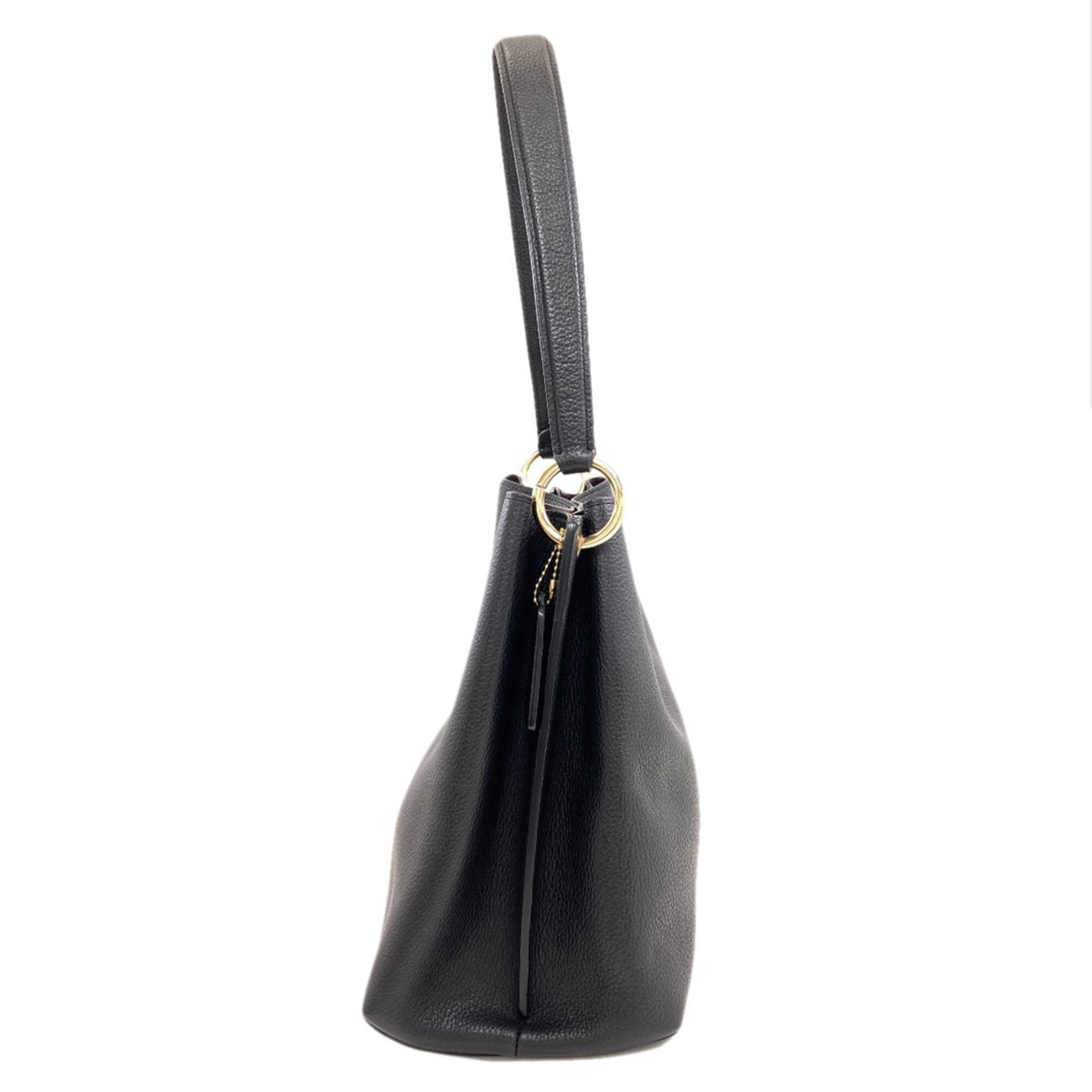 Coach Black Leather Handbag (Pre-Owned)