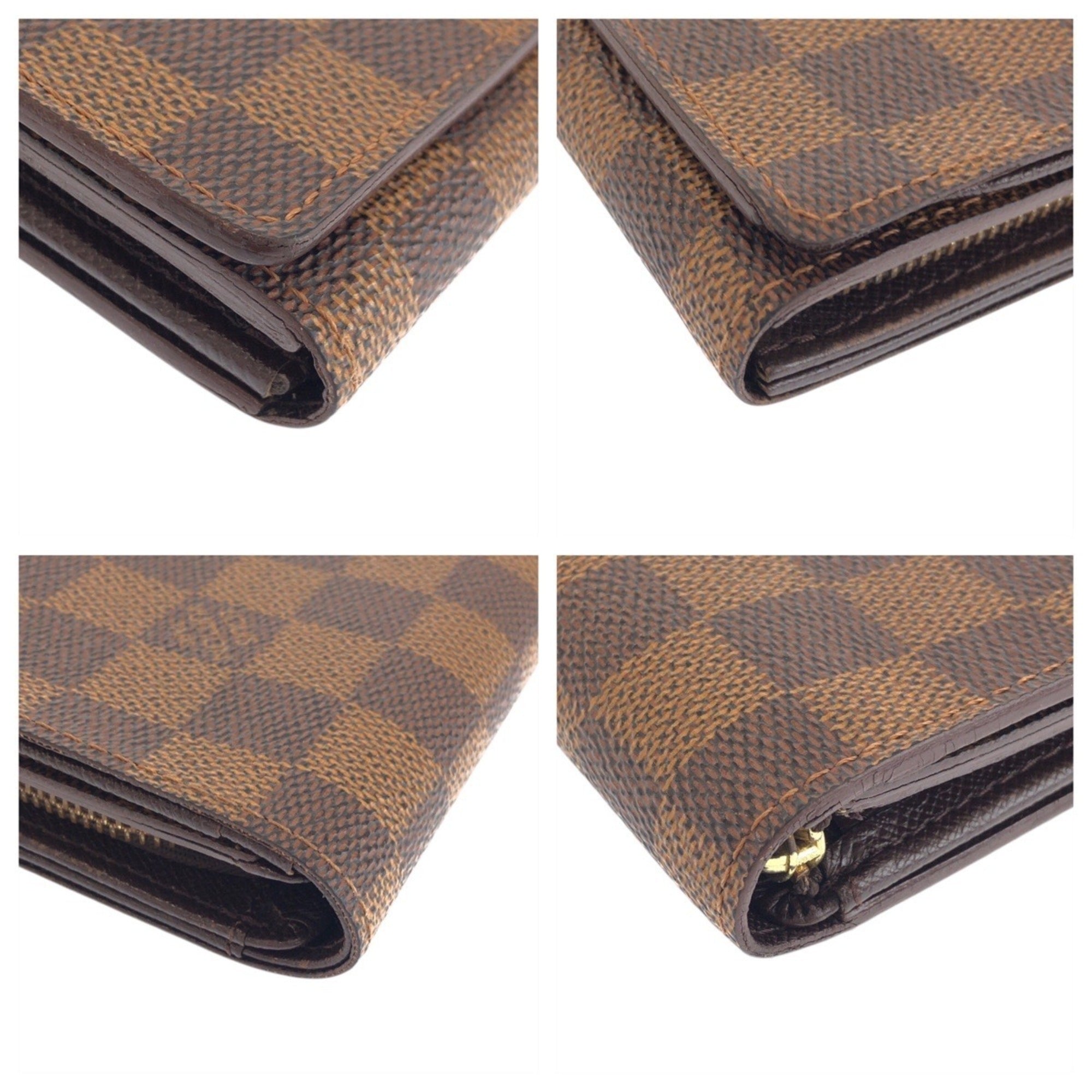 Louis Vuitton Brown Damier Canvas Pvc Middle Wallet (Bi-Fold) (Pre-Owned)
