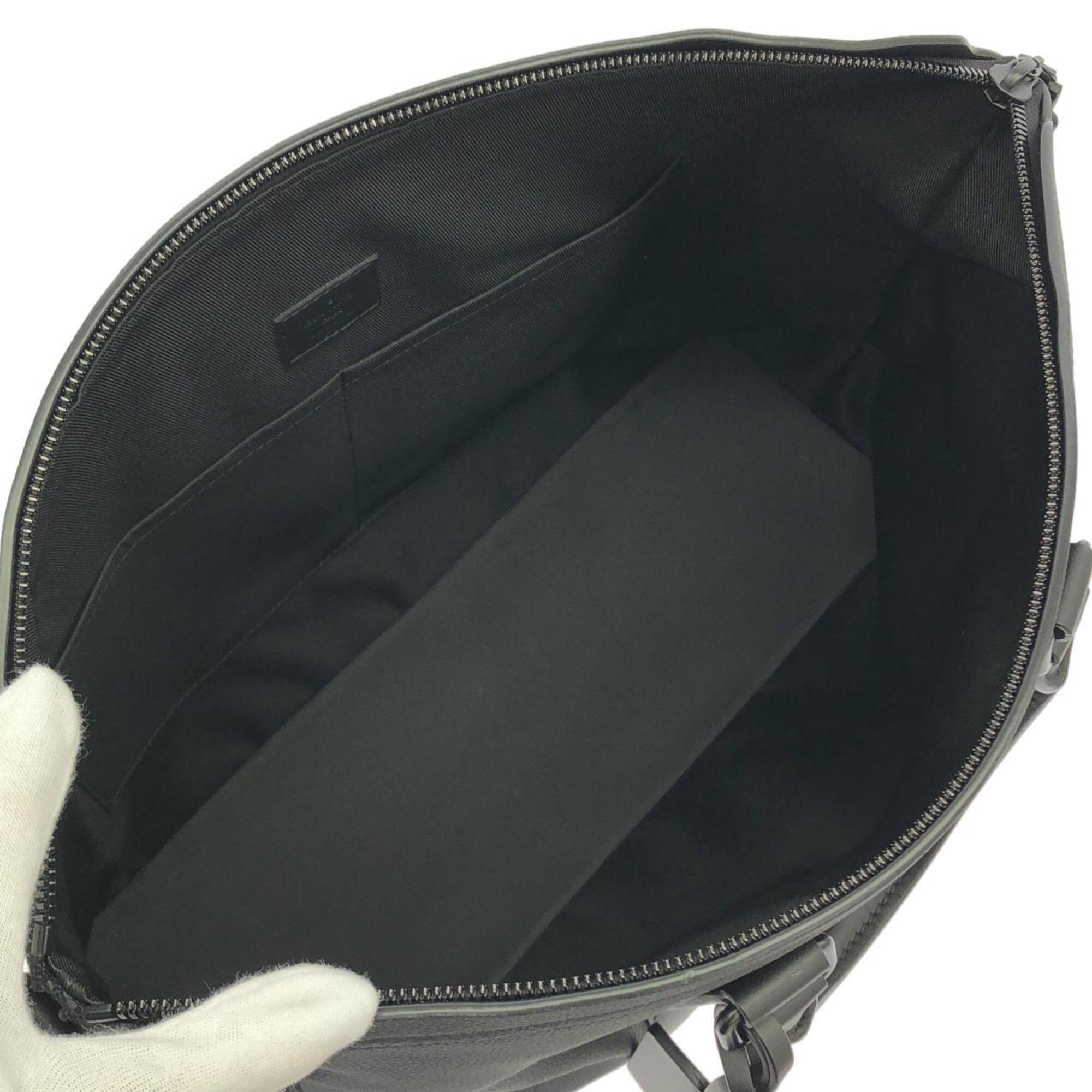 Louis Vuitton Black Leather Handbag (Pre-Owned)