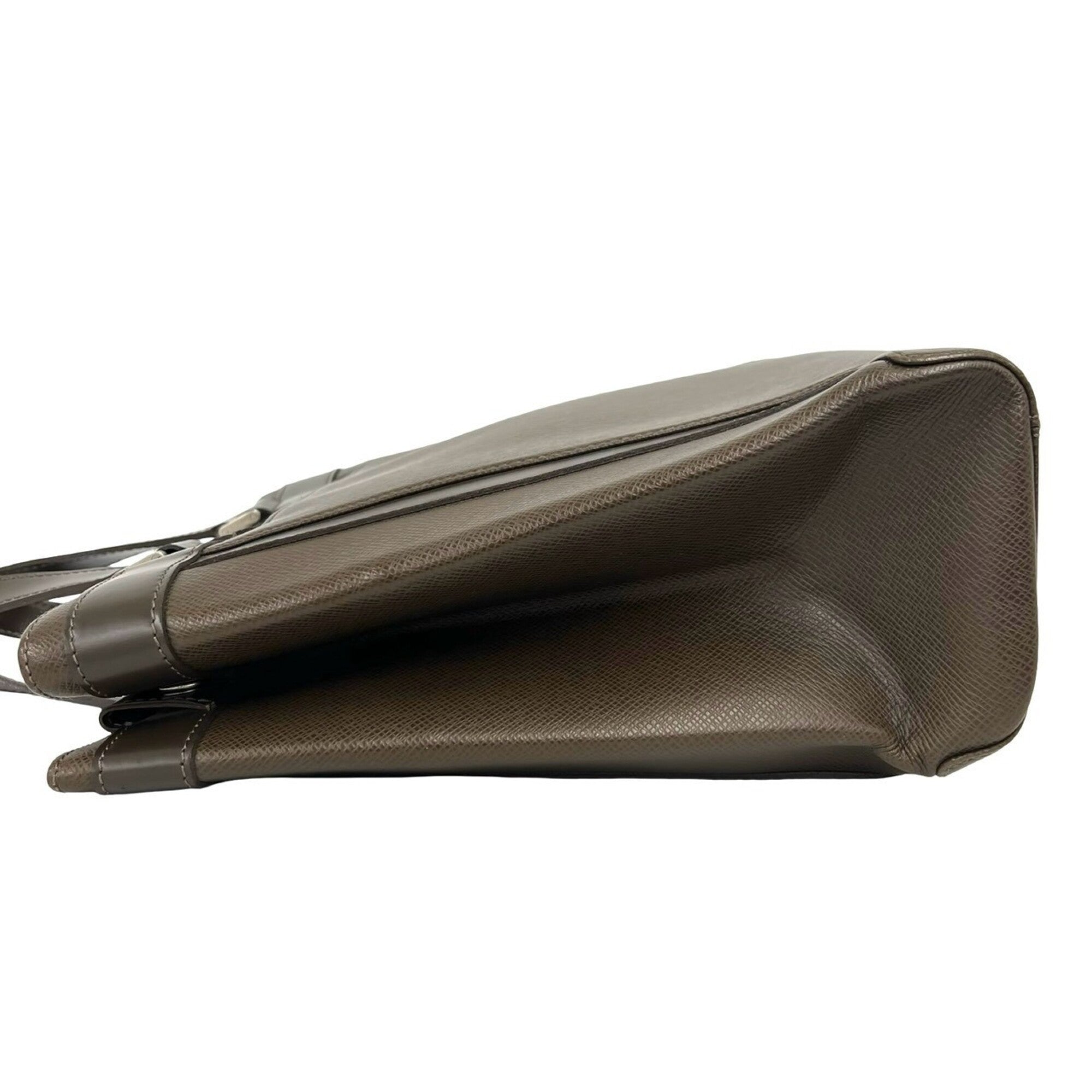 Louis Vuitton Brown Leather Handbag Tote Bag (Pre-Owned)