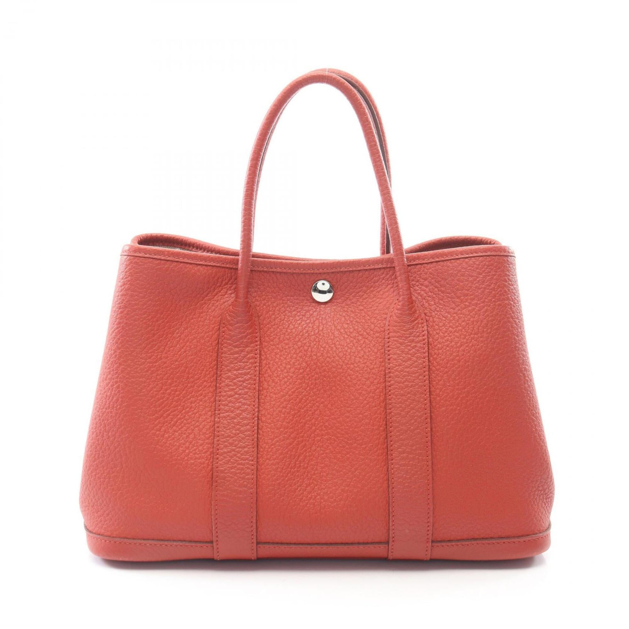 Hermes Bordeaux Country Leather Leather Handbag Tote Bag (Pre-Owned)