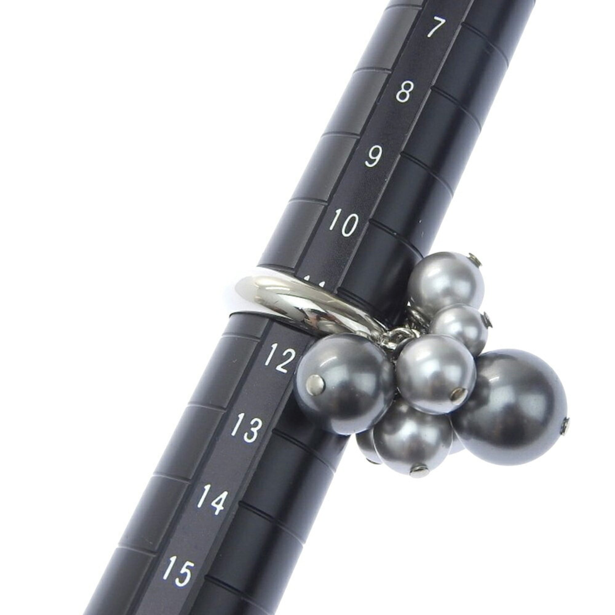 Celine Silver Gray Metal Band Ring (Pre-Owned)