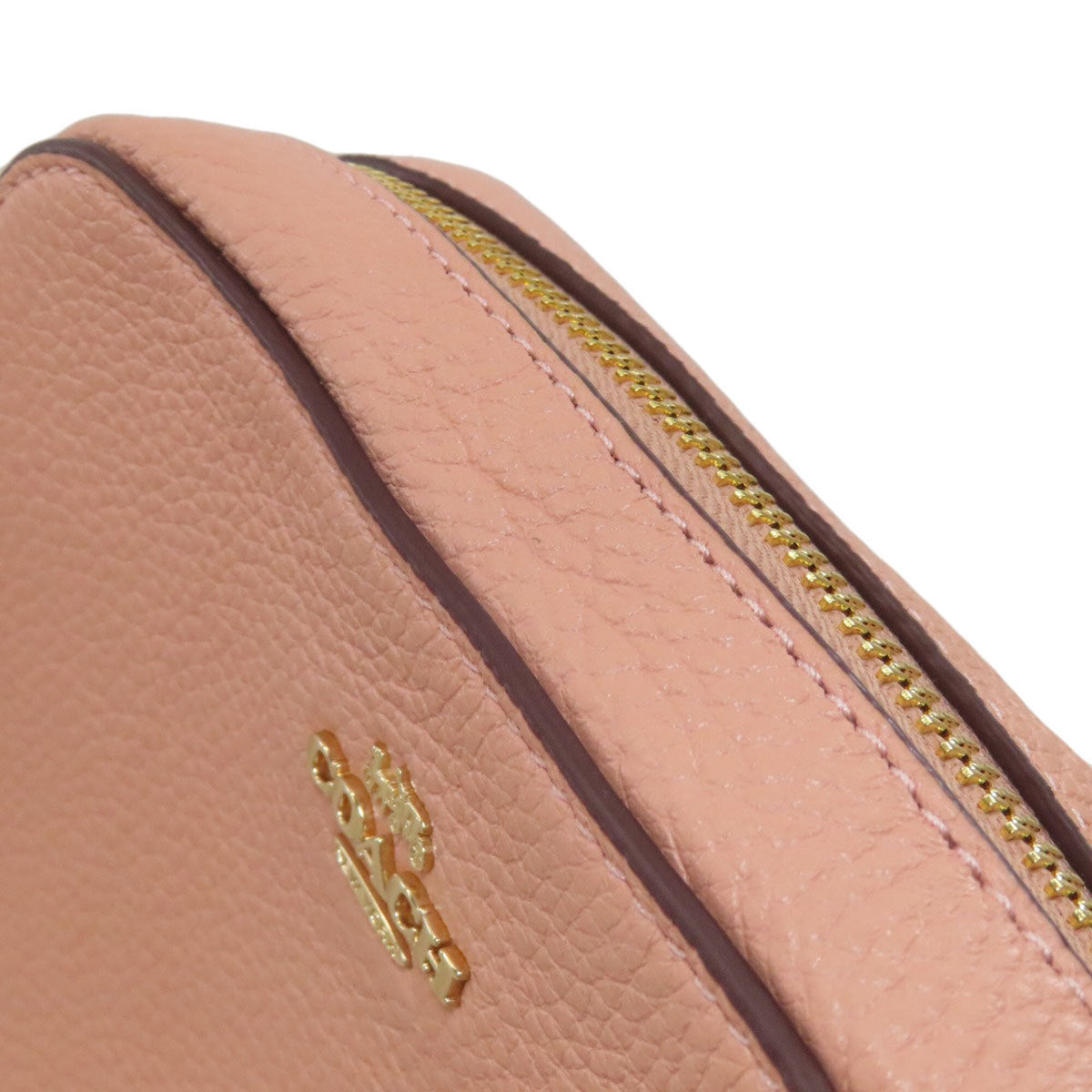 Coach Salmon Pink Leather Shoulder Bag (Pre-Owned)