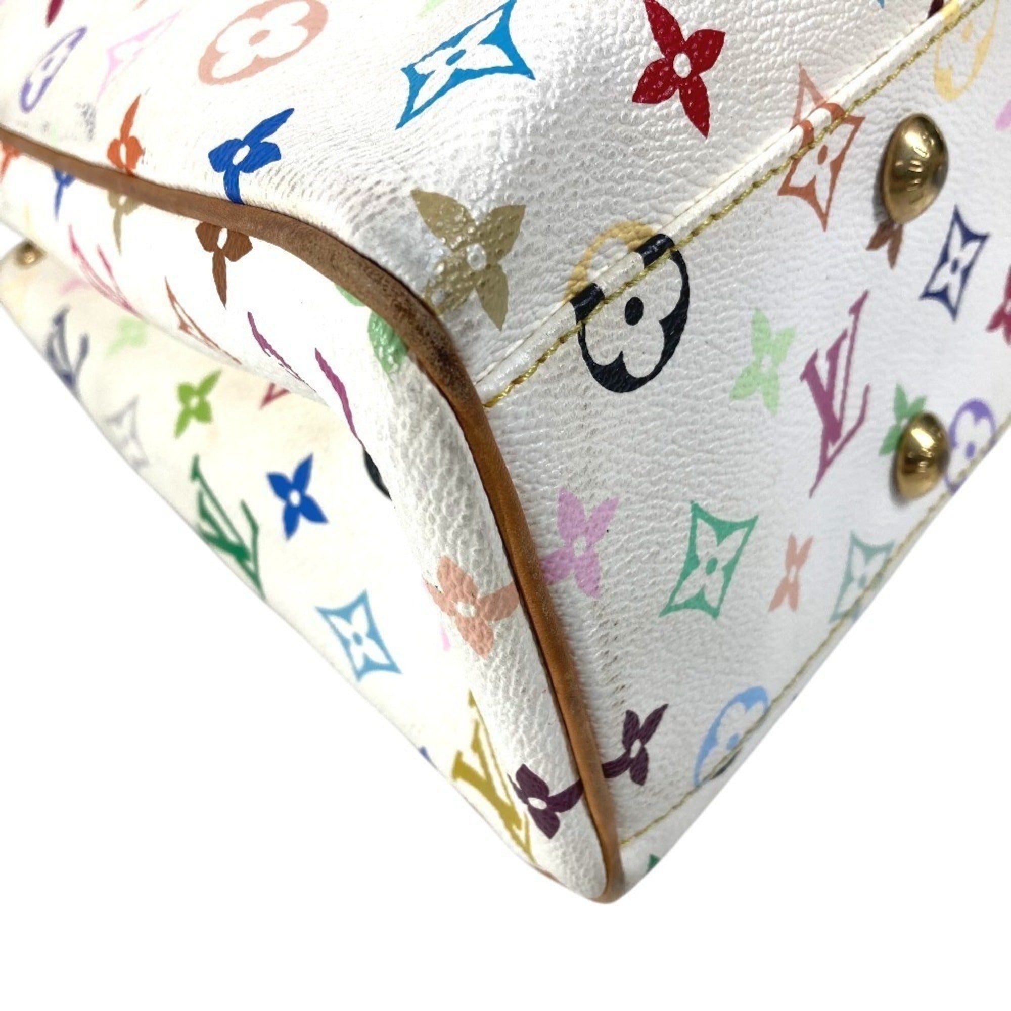 Louis Vuitton Blanc White Monogram Multicolore Shoulder Bag Tote Bag (Pre-Owned)