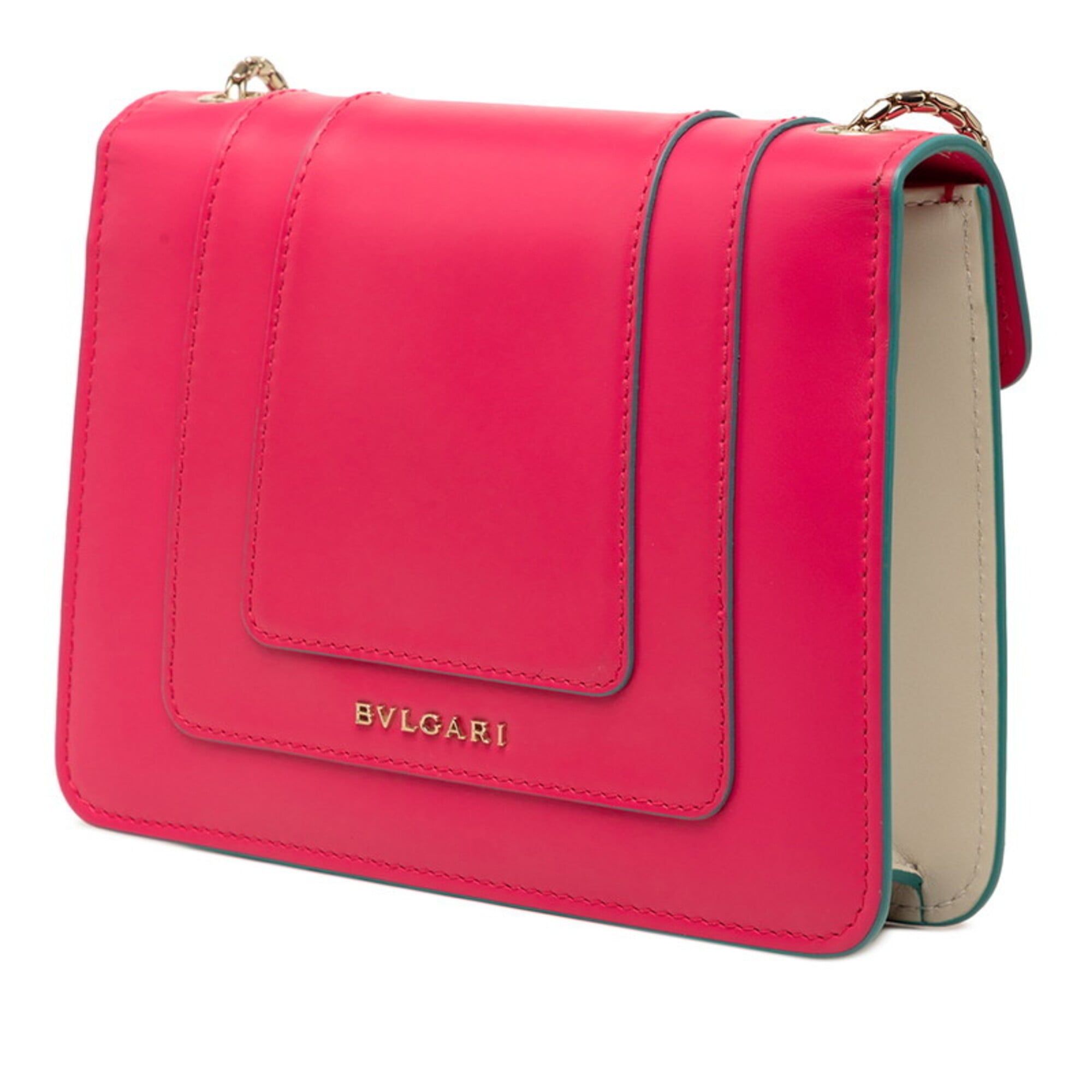 Bvlgari Pink Leather Shoulder Bag (Pre-Owned)