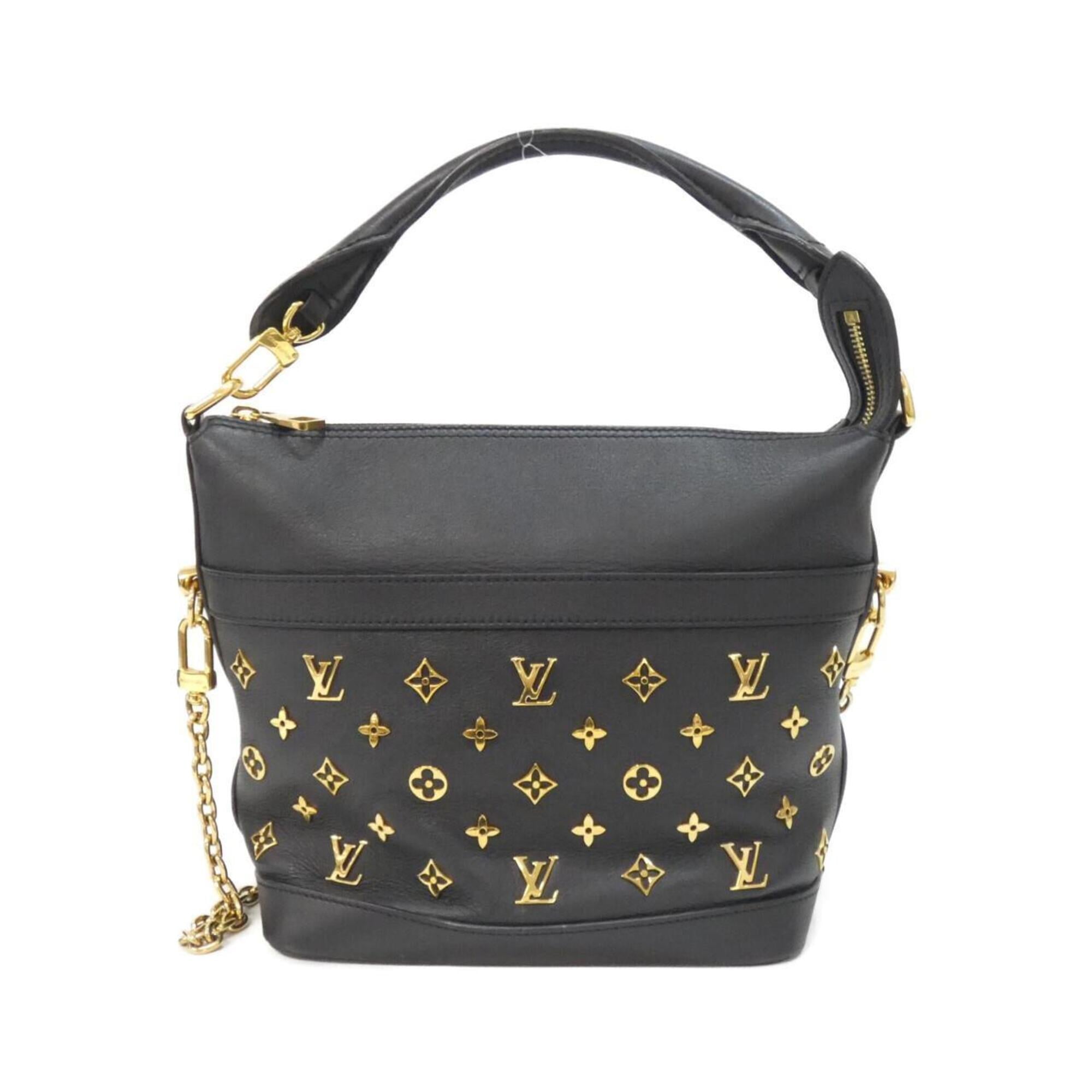 Louis Vuitton Black Leather Shoulder Bag (Pre-Owned)
