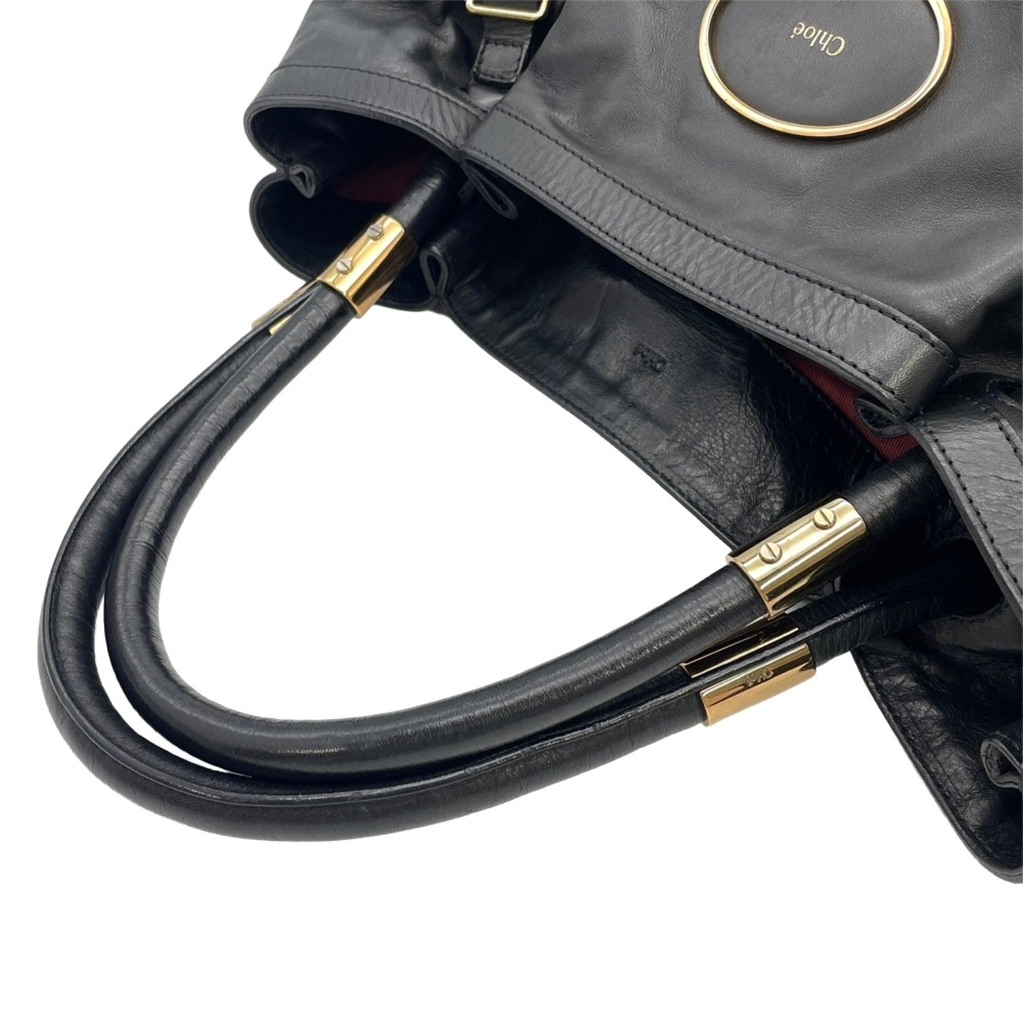 Chloé Black Leather Tote Bag (Pre-Owned)
