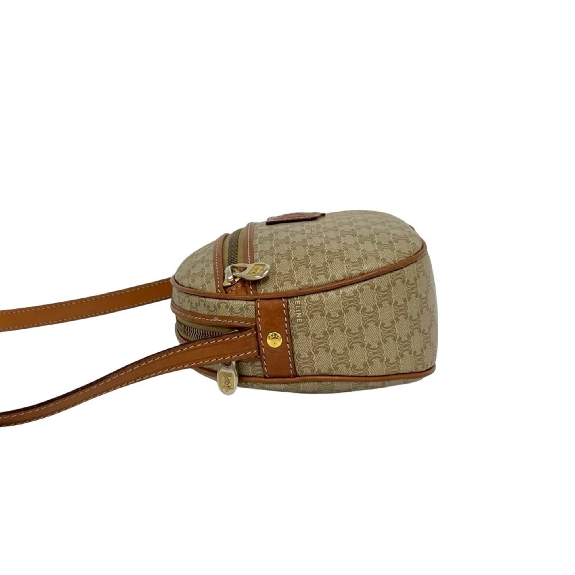 Celine Brown Leather Pvc Pochette Shoulder Bag (Pre-Owned)