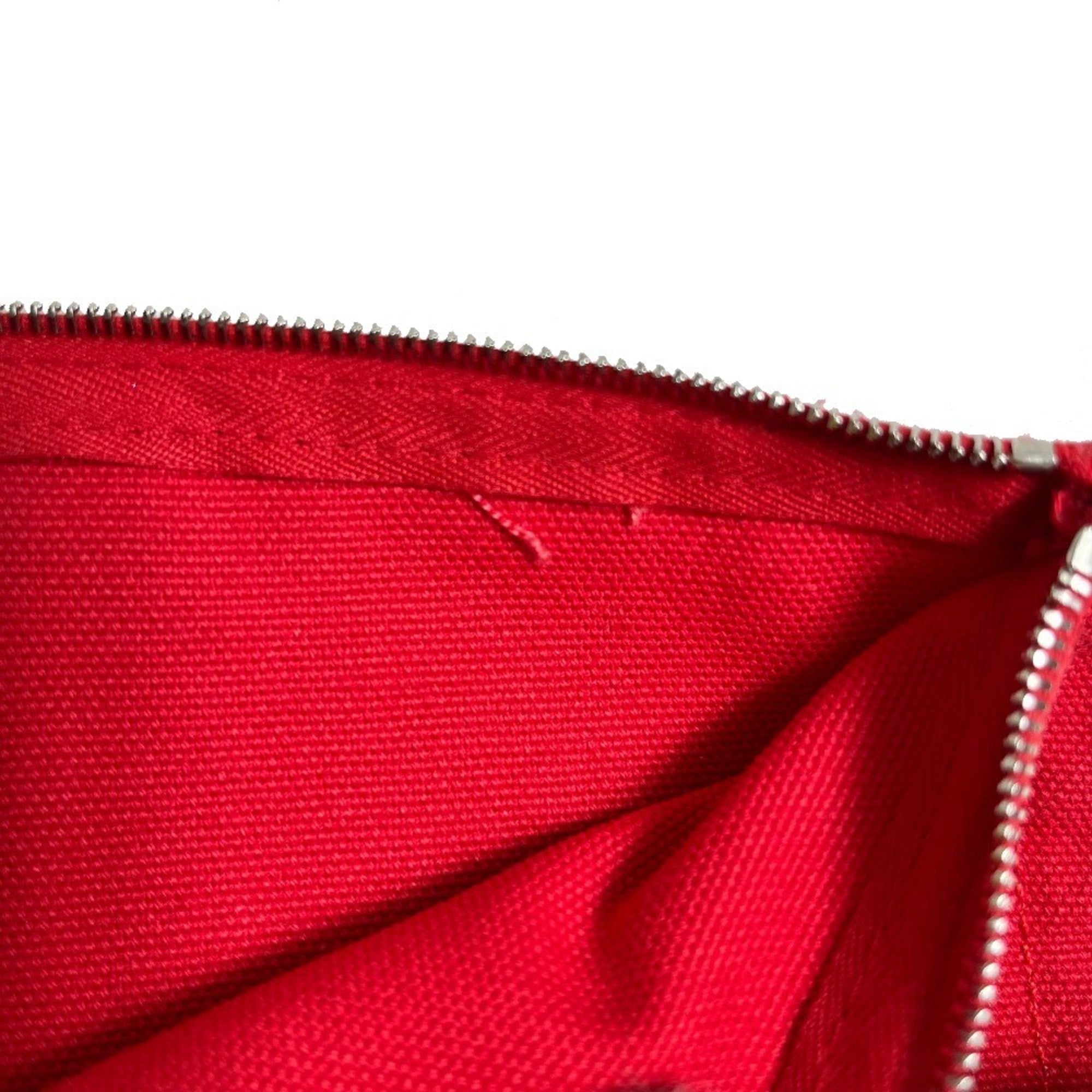 Hermes Red Color Cotton Pouch (Pre-Owned)