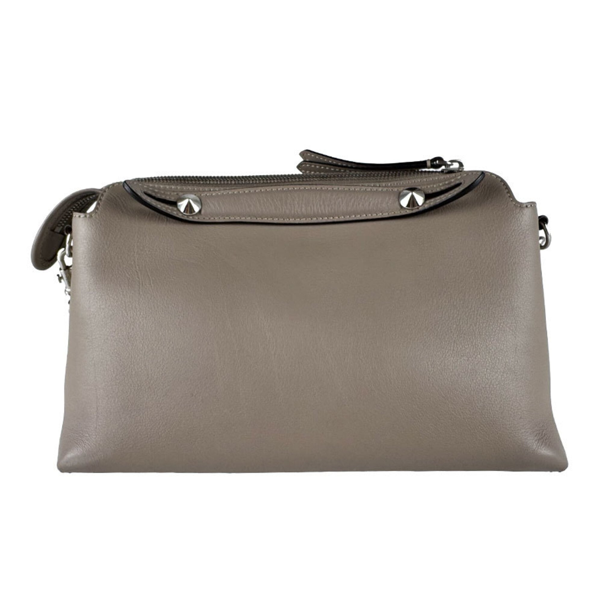 Fendi Grayish Leather Shoulder Bag (Pre-Owned)
