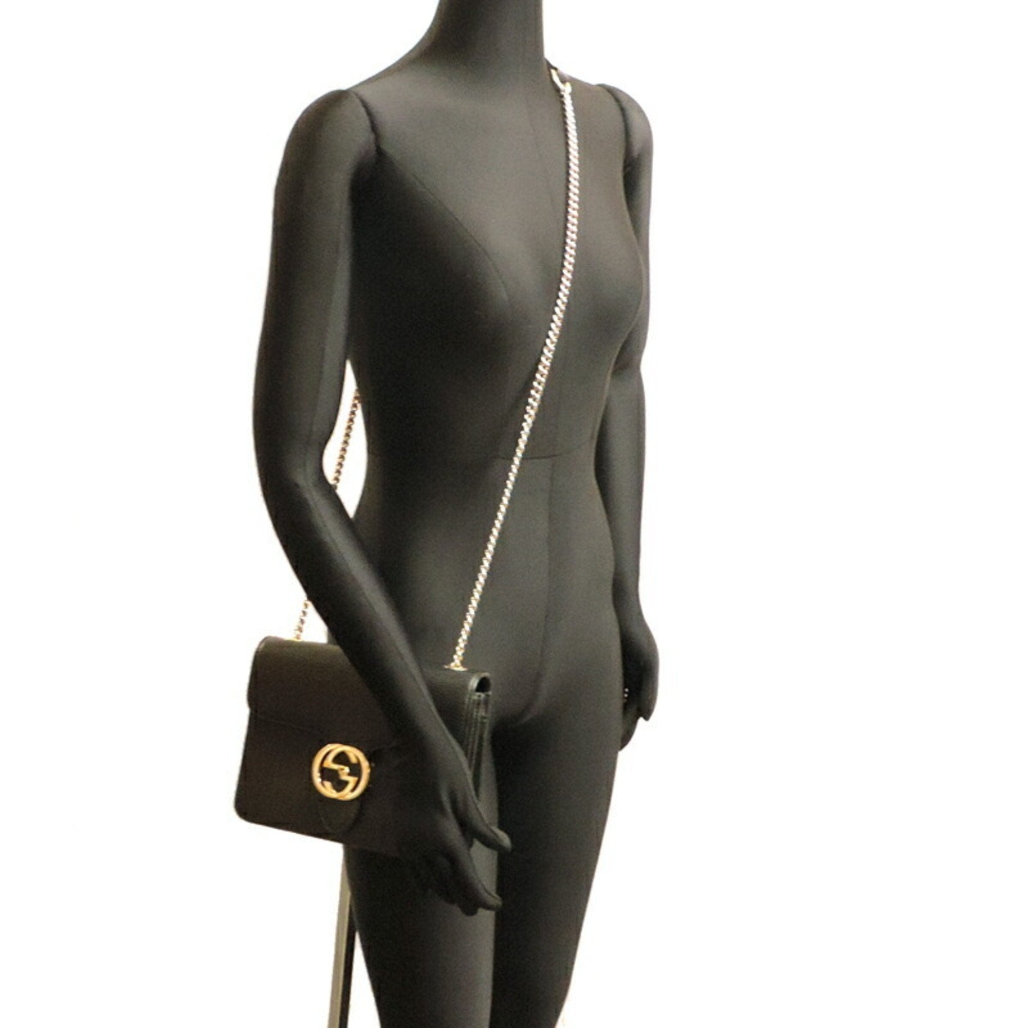 Gucci Black Leather Shoulder Bag (Pre-Owned)