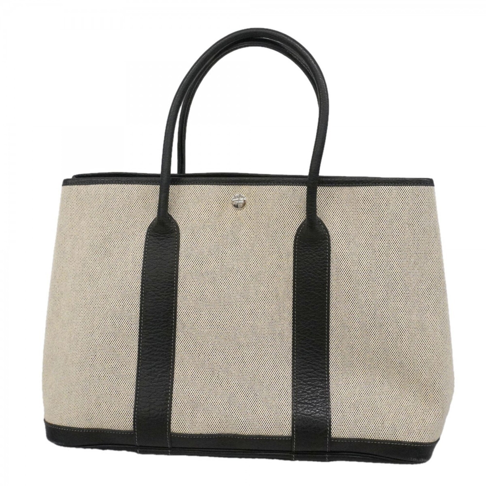 Hermes Black Toile H Tote Bag (Pre-Owned)