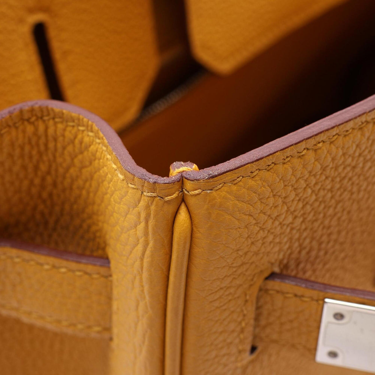 Hermes Yellow Togo Leather Handbag (Pre-Owned)