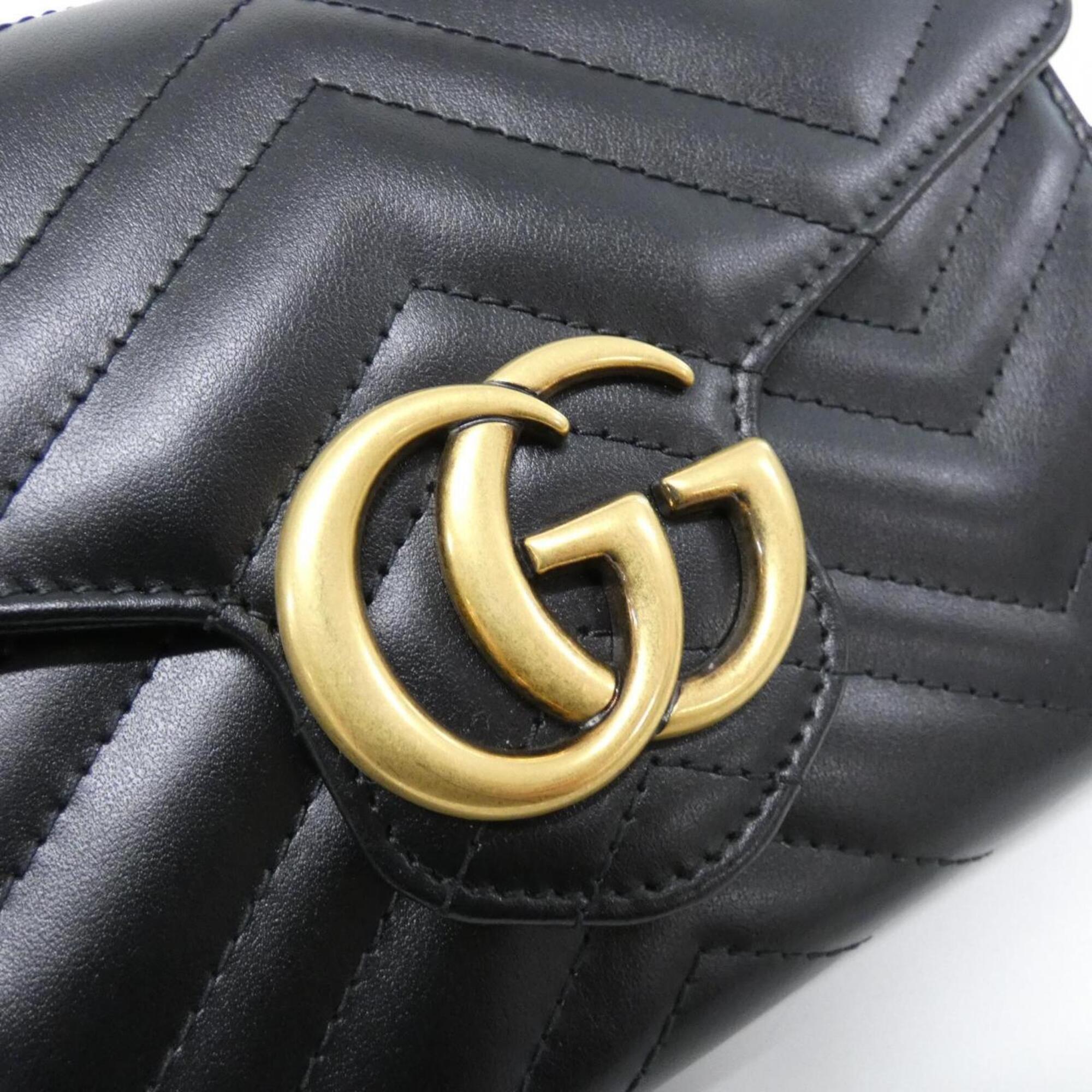 Gucci Black Quilting Leather Shoulder Bag (Pre-Owned)