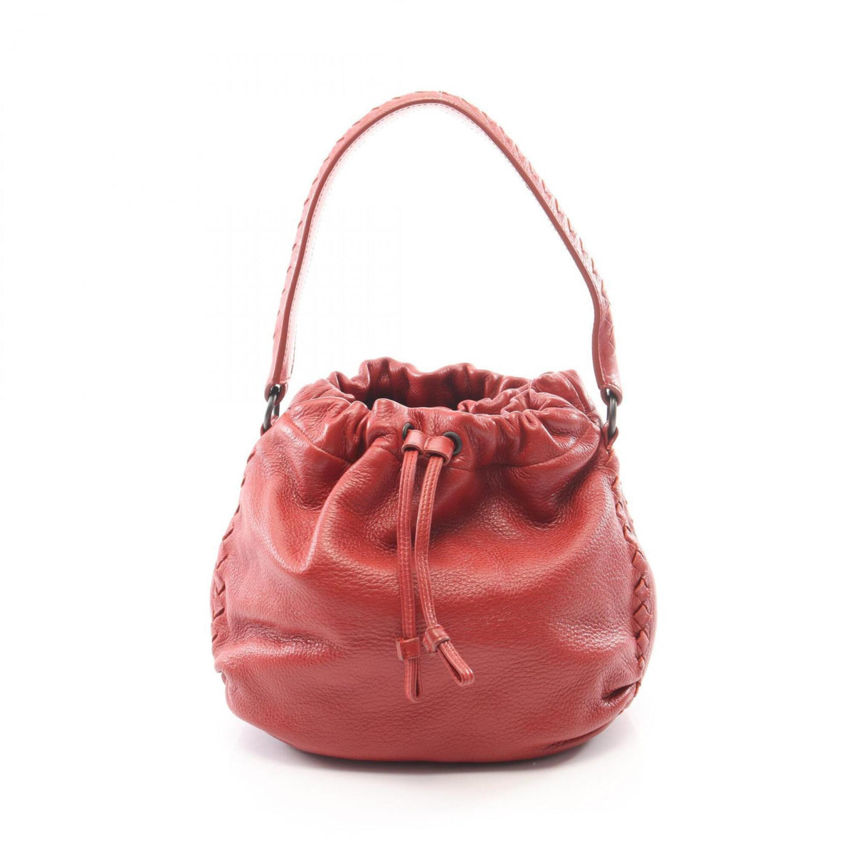 Bottega Veneta Red Color Leather Handbag (Pre-Owned)