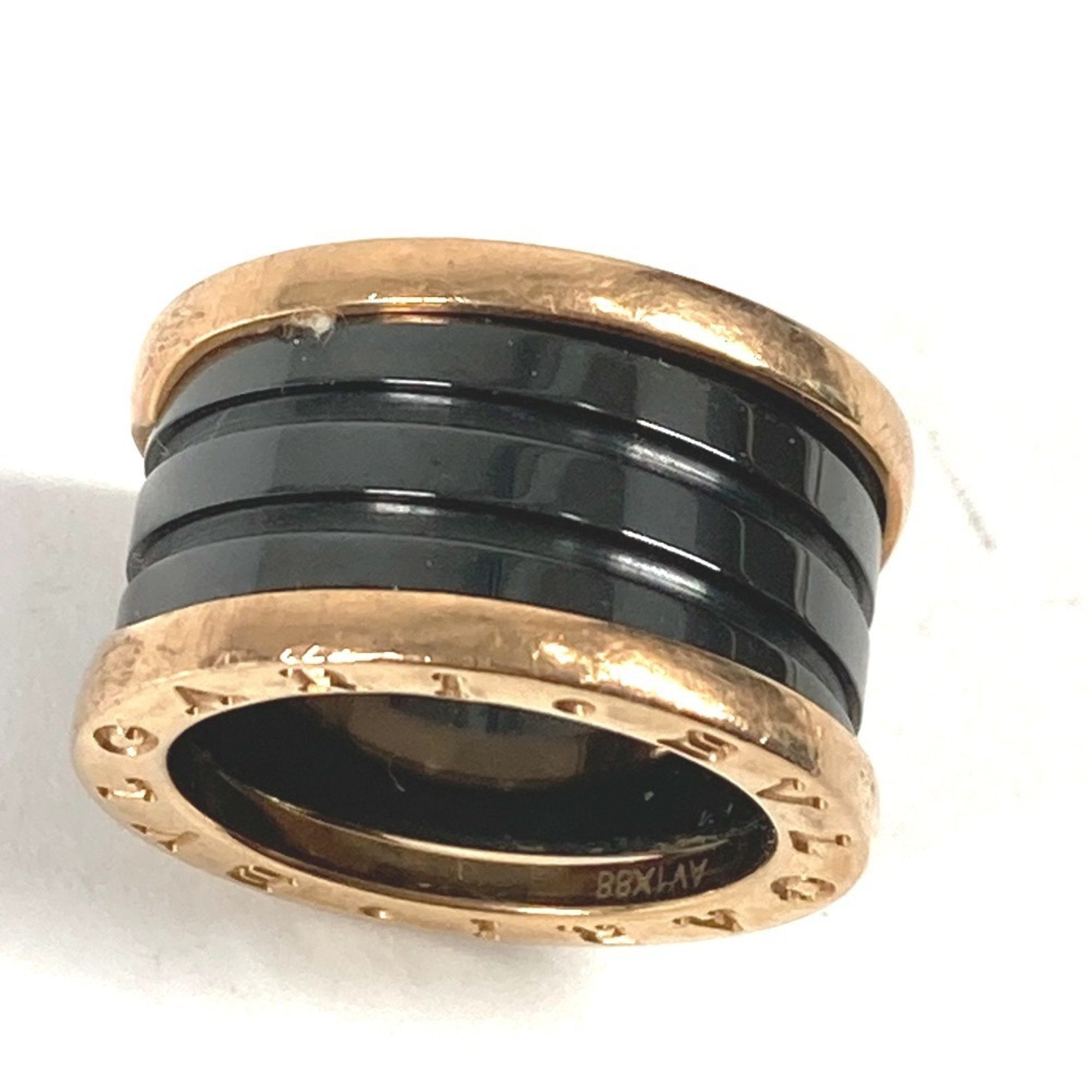 Bvlgari B.Zero1 Black Pink Ceramic Band Ring (Pre-Owned)