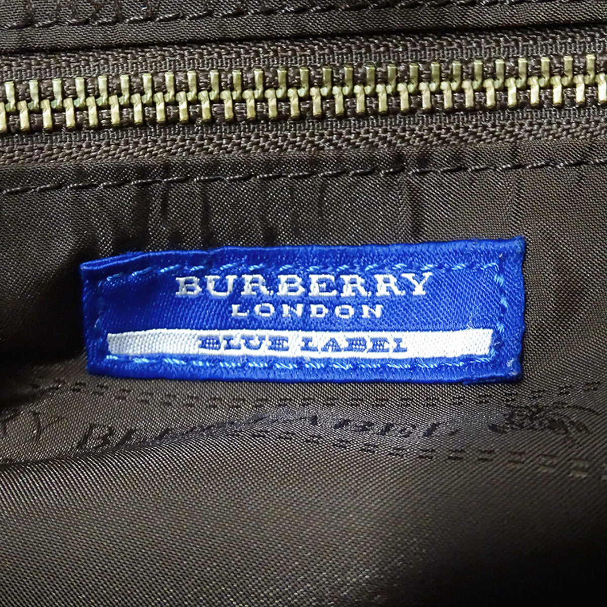 Burberry Blue Label Blue Brown Pink Wool Handbag Shoulder Bag (Pre-Owned)