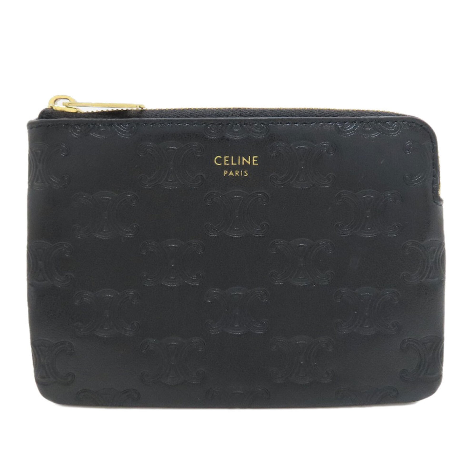 Celine Black Leather Coin Purse/Coin Case (Pre-Owned)