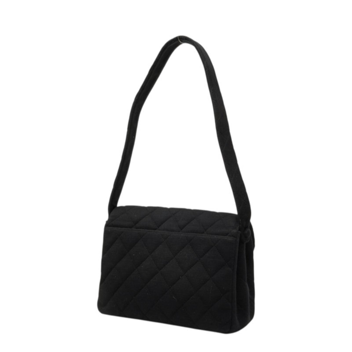 Chanel Black Canvas Shoulder Bag (Pre-Owned)