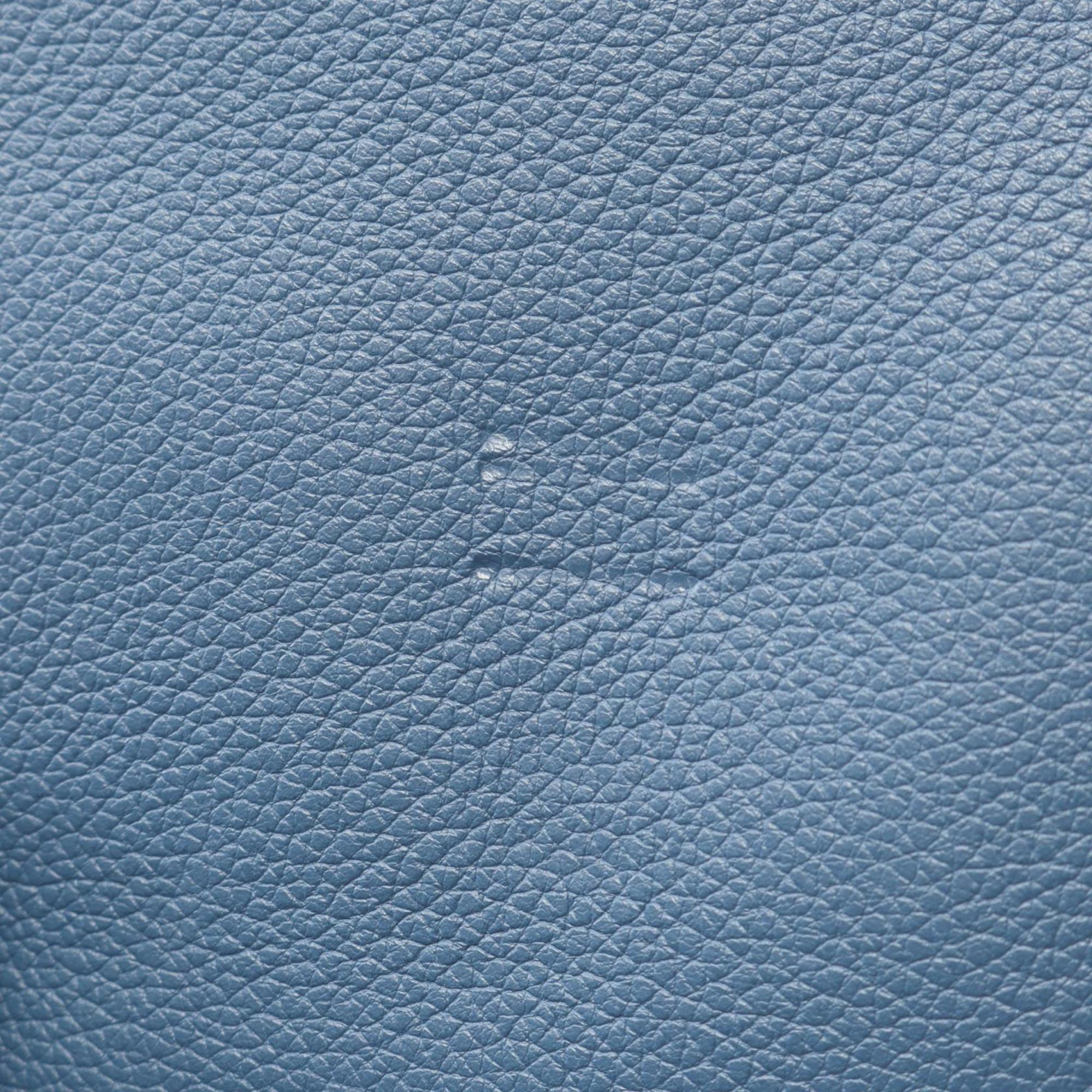 Hermes Blue Leather Handbag Shoulder Bag (Pre-Owned)