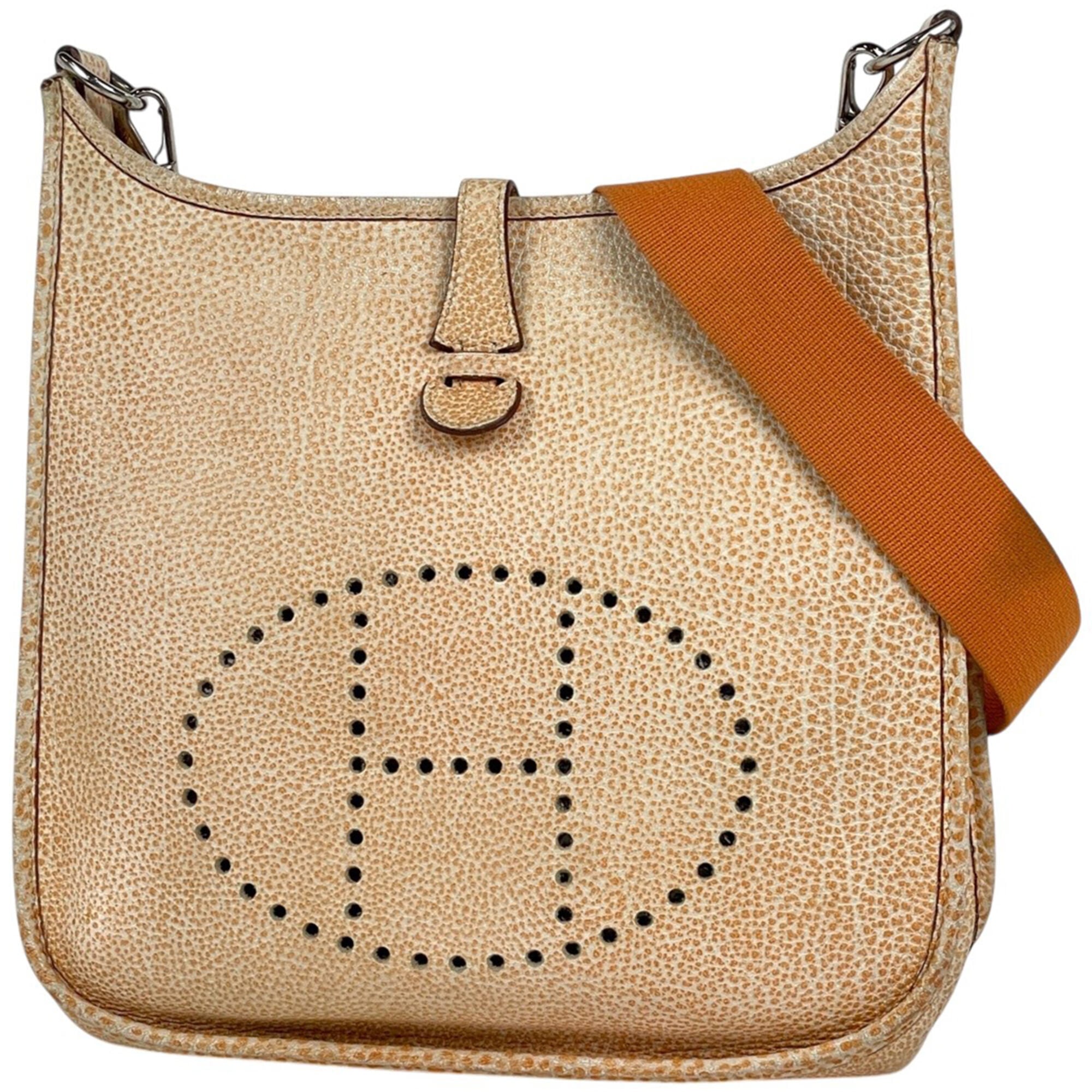 Hermes Evelyne Orange Leather Shoulder Bag (Pre-Owned)