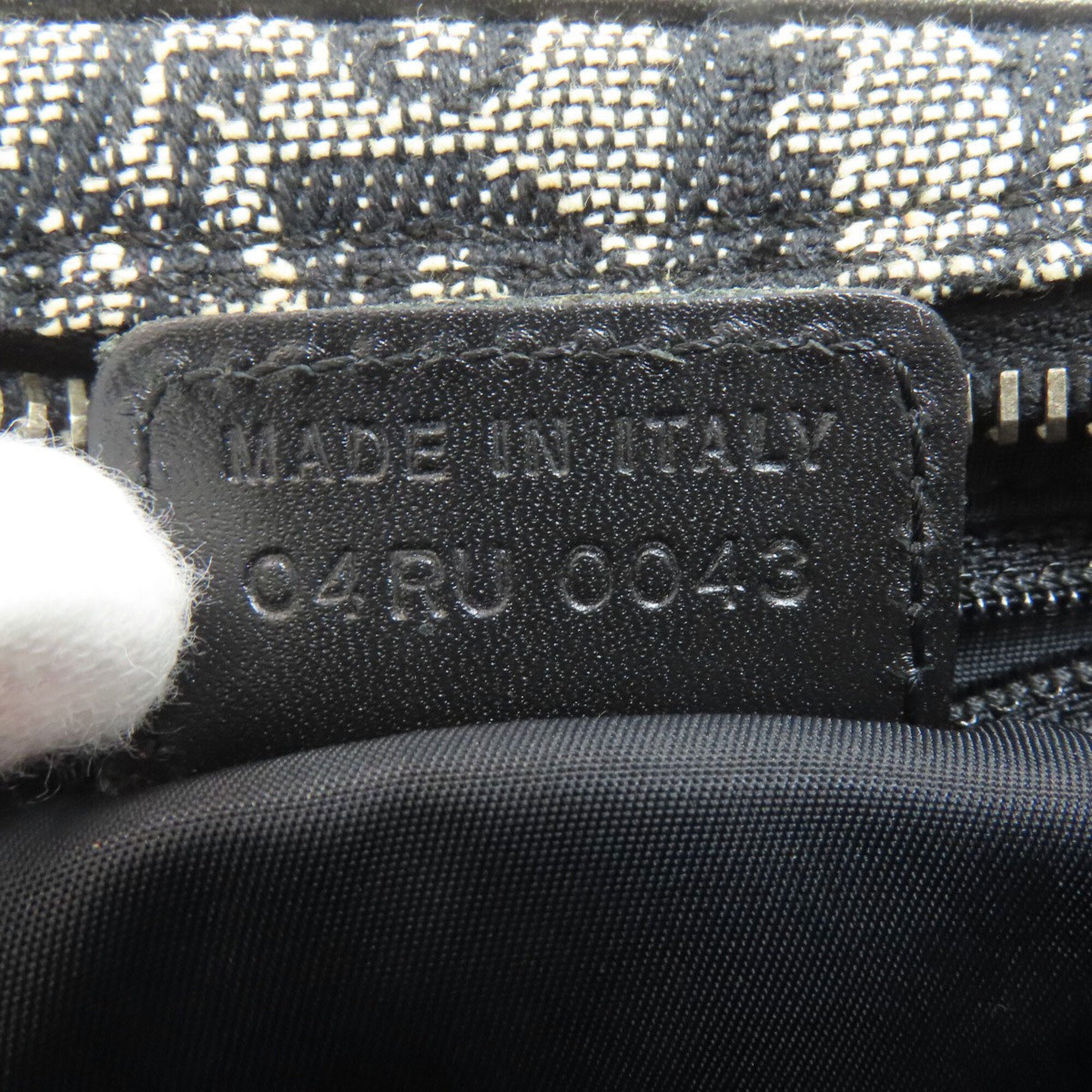 Christian Dior Trotter Black Canvas Shoulder Bag (Pre-Owned)