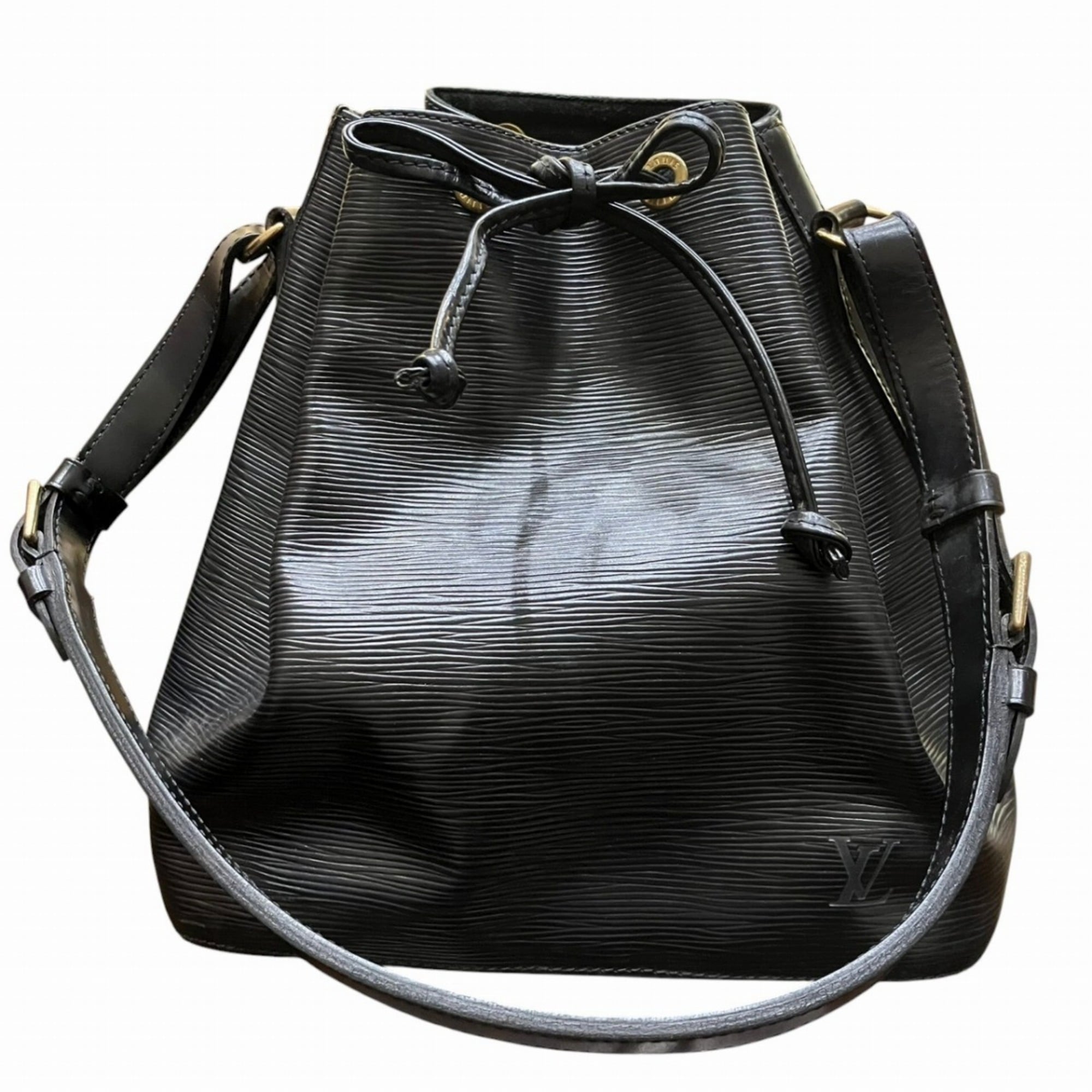 Louis Vuitton Galle Noir Leather Shoulder Bag (Pre-Owned)