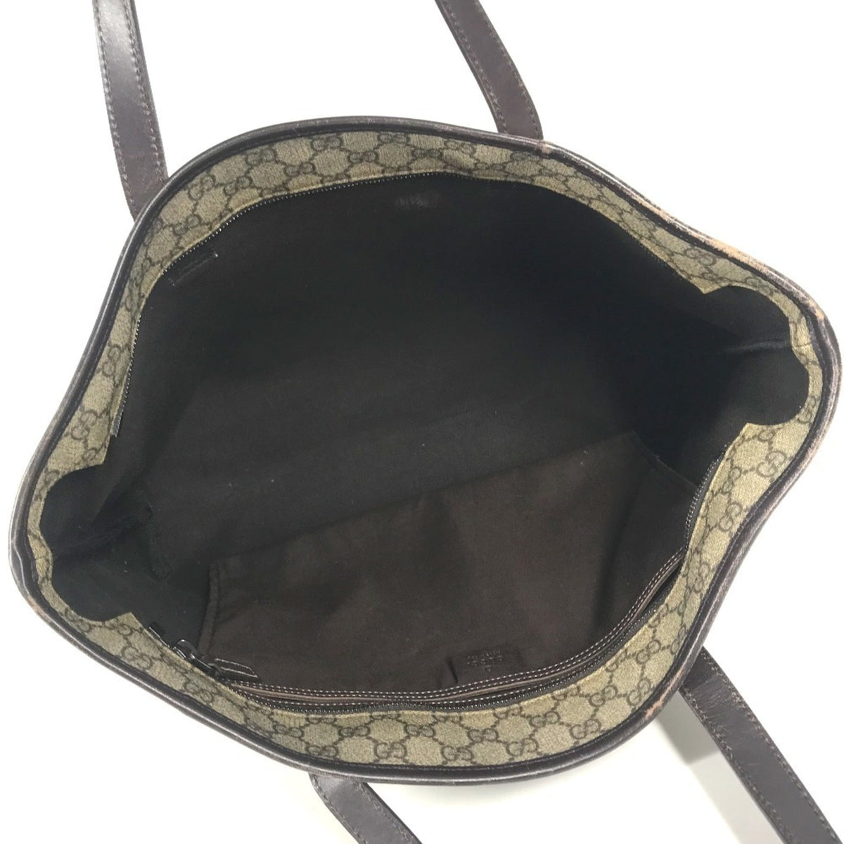 Gucci Beige Dark Brown Gg Supreme Shoulder Bag Tote Bag (Pre-Owned)