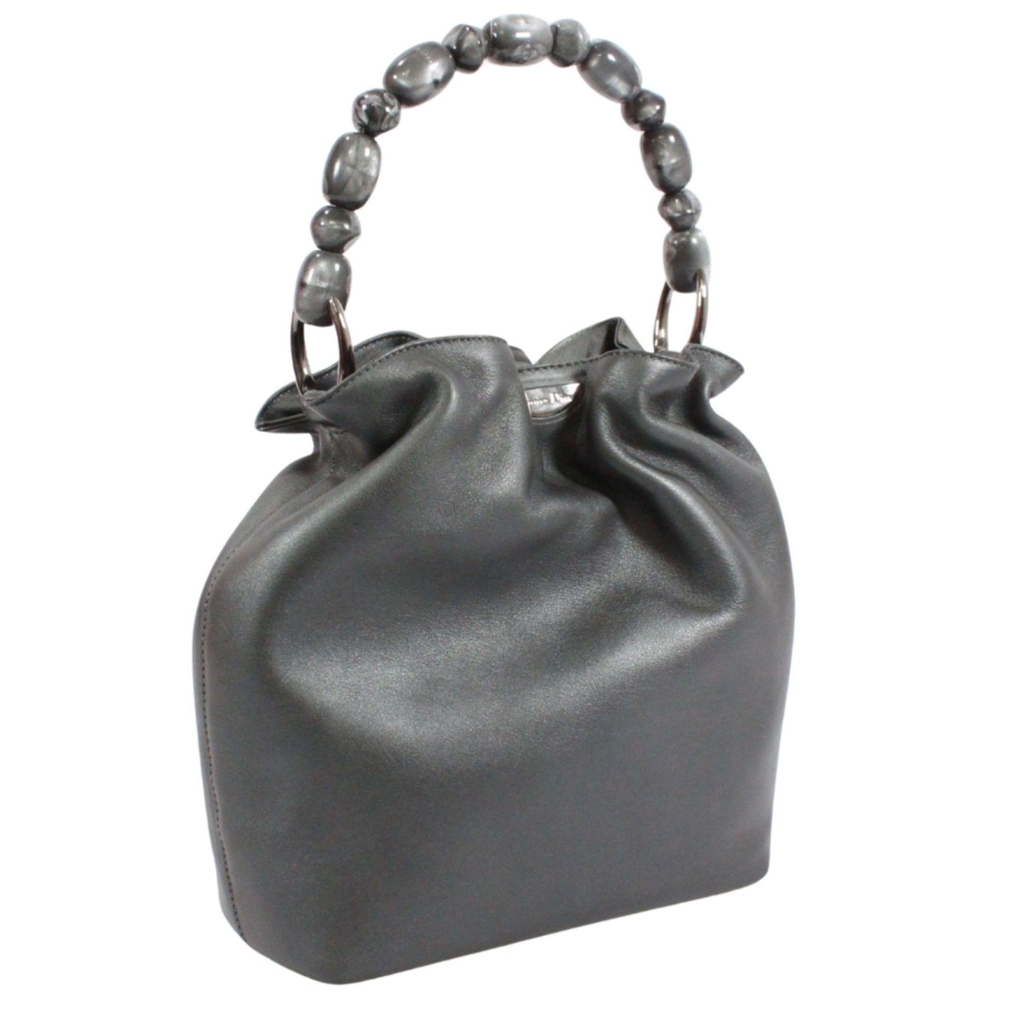 Christian Dior Gray Leather Handbag (Pre-Owned)