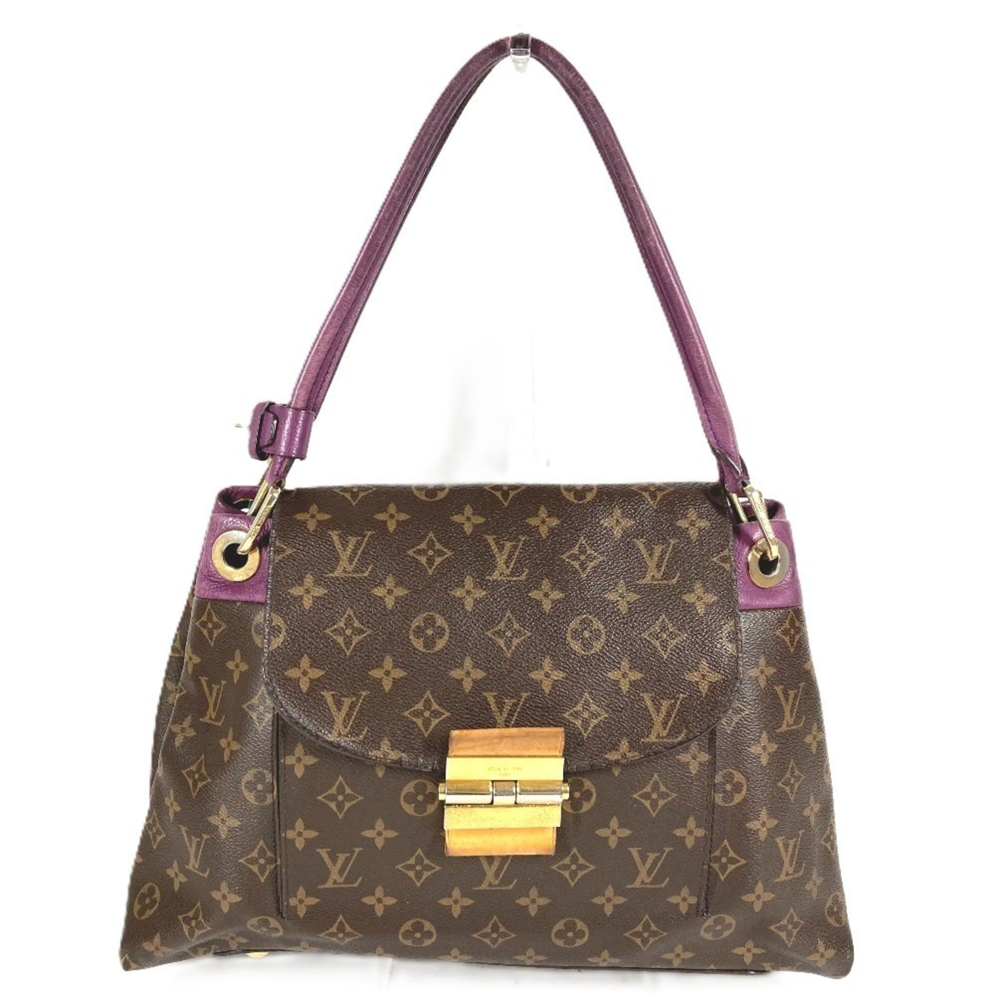 Louis Vuitton Aurore Brown Monogram Purple Monogram Olympe Canvas Shoulder Bag Tote Bag (Pre-Owned)
