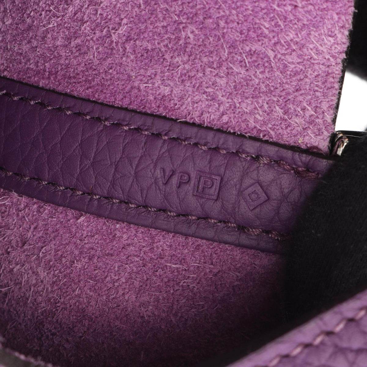 Hermes Purple Taurillon Clemence Leather Leather Handbag (Pre-Owned)