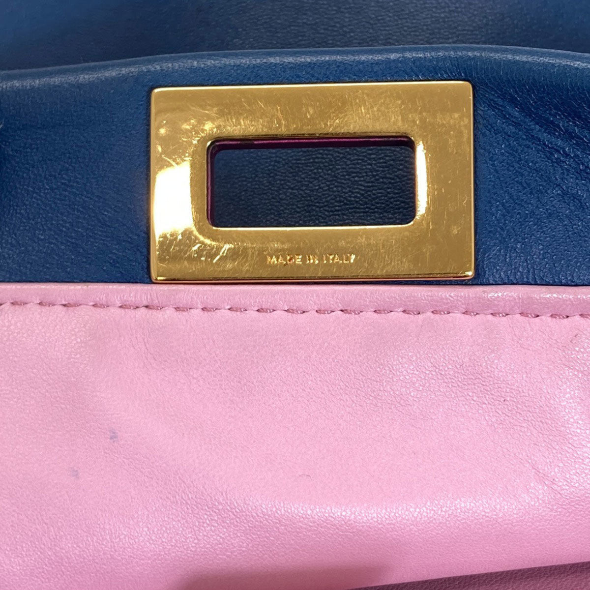 Fendi Blue Purple Leather Handbag (Pre-Owned)