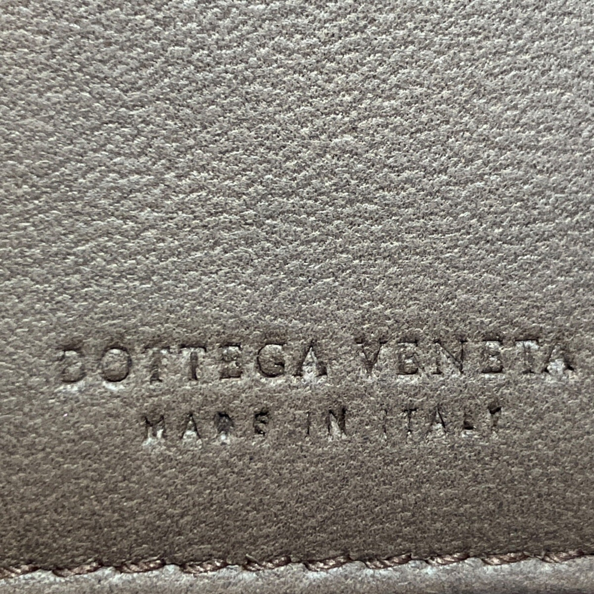 Bottega Veneta Khaki Leather Long Wallet (Tri-Fold) (Pre-Owned)