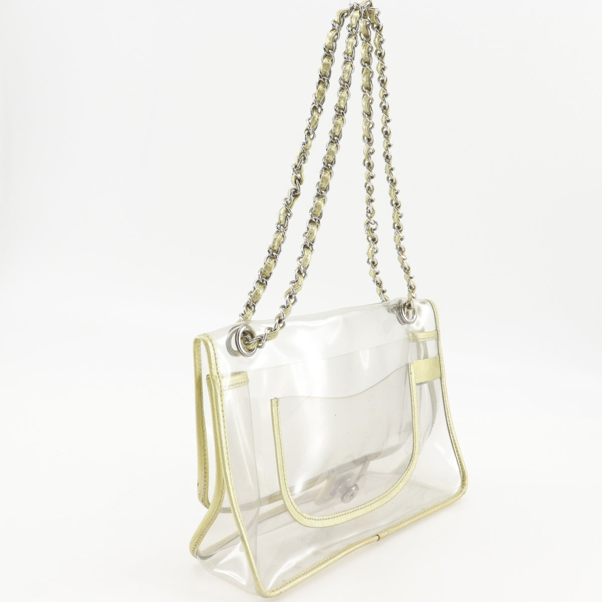 Chanel Clear Gold Vinyl Shoulder Bag (Pre-Owned)