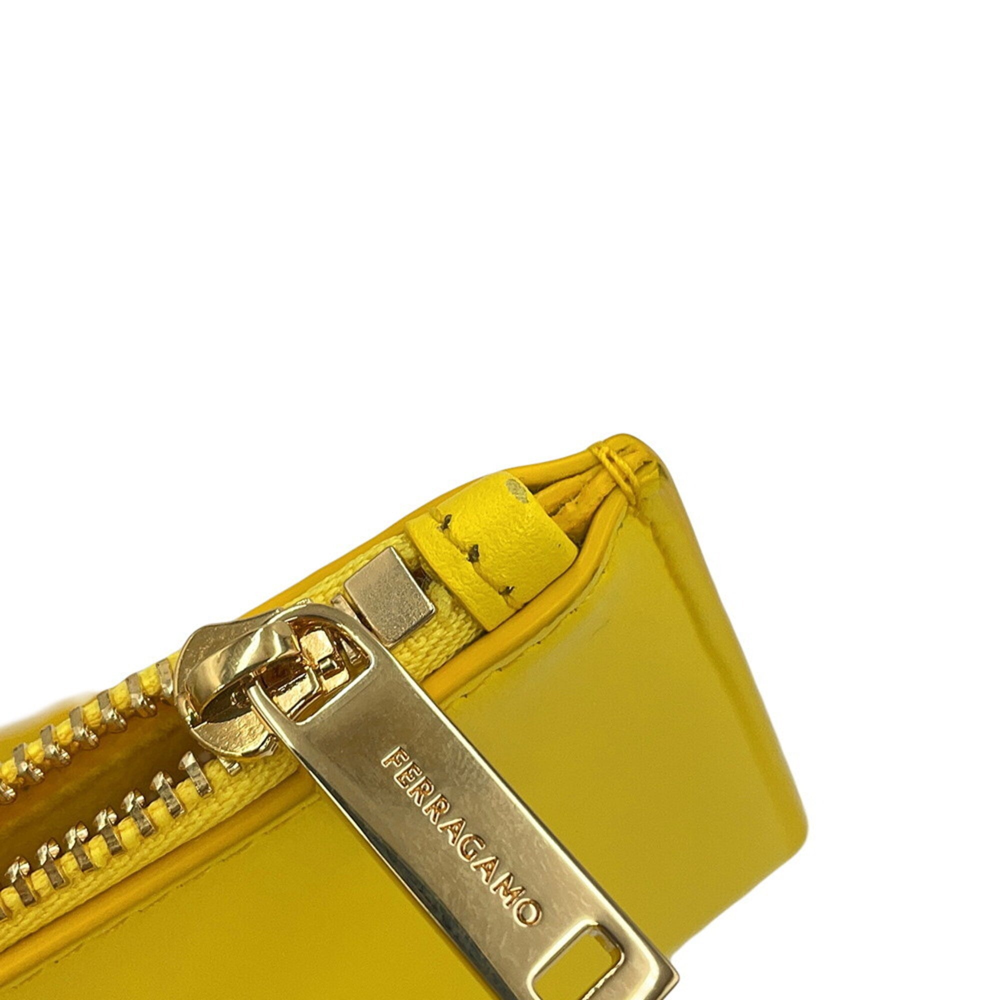 Salvatore Ferragamo Yellow Leather Tote Bag (Pre-Owned)