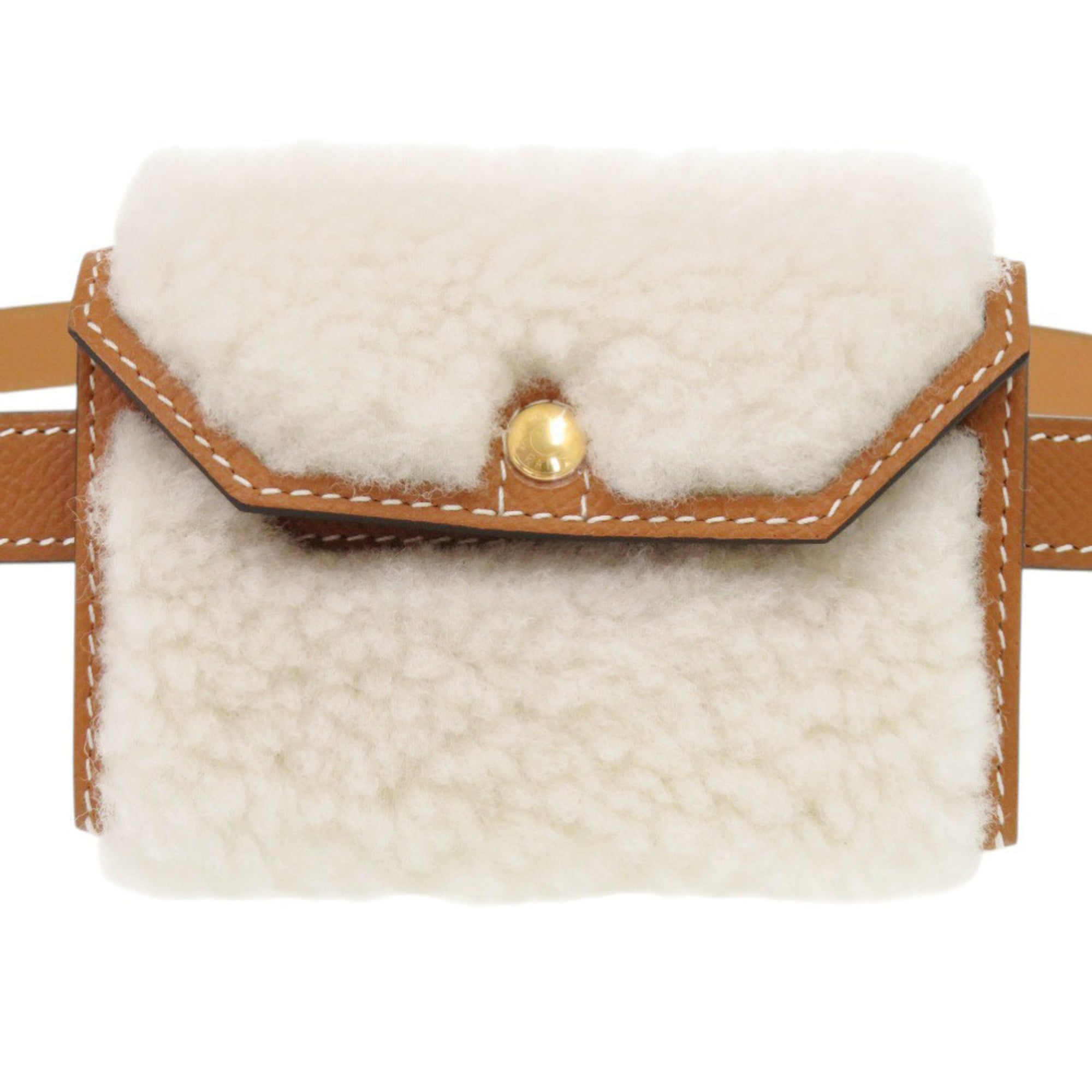 Hermes Brown Wool Epsom Leather Fanny Pack (Pre-Owned)