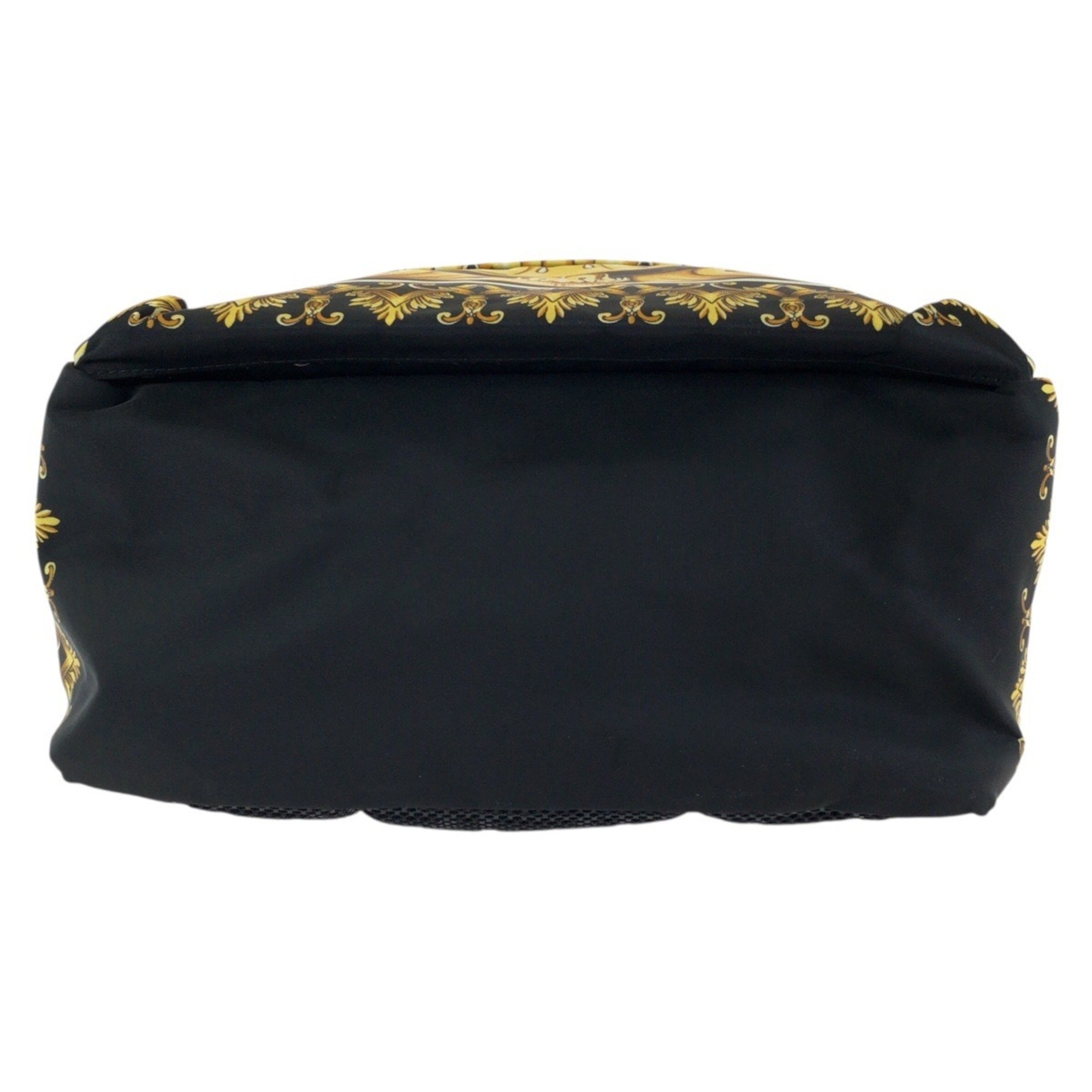 Fendi Black Brown Gold Yellow Nylon Backpack (Pre-Owned)