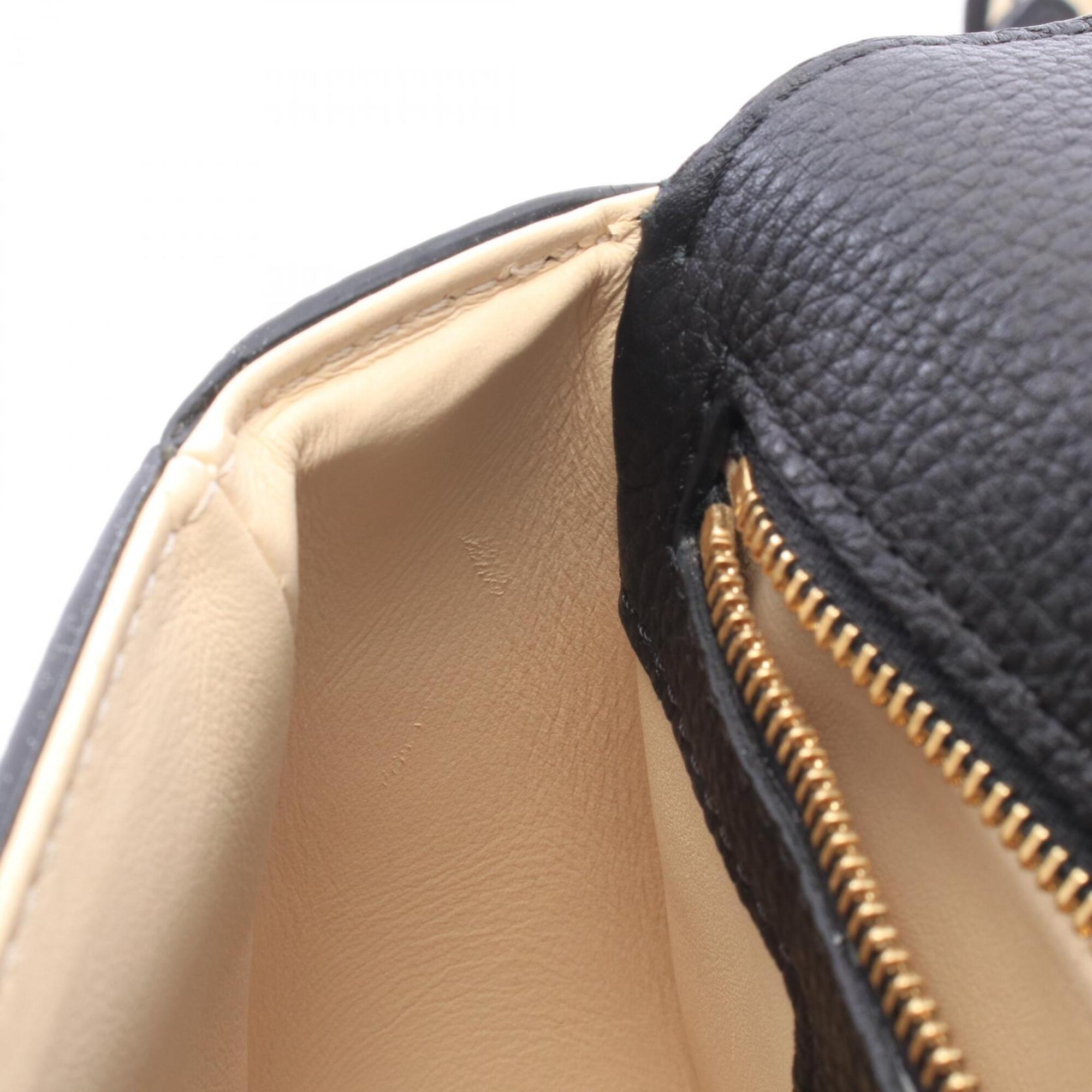 Louis Vuitton Black Noir Leather Handbag Shoulder Bag (Pre-Owned)