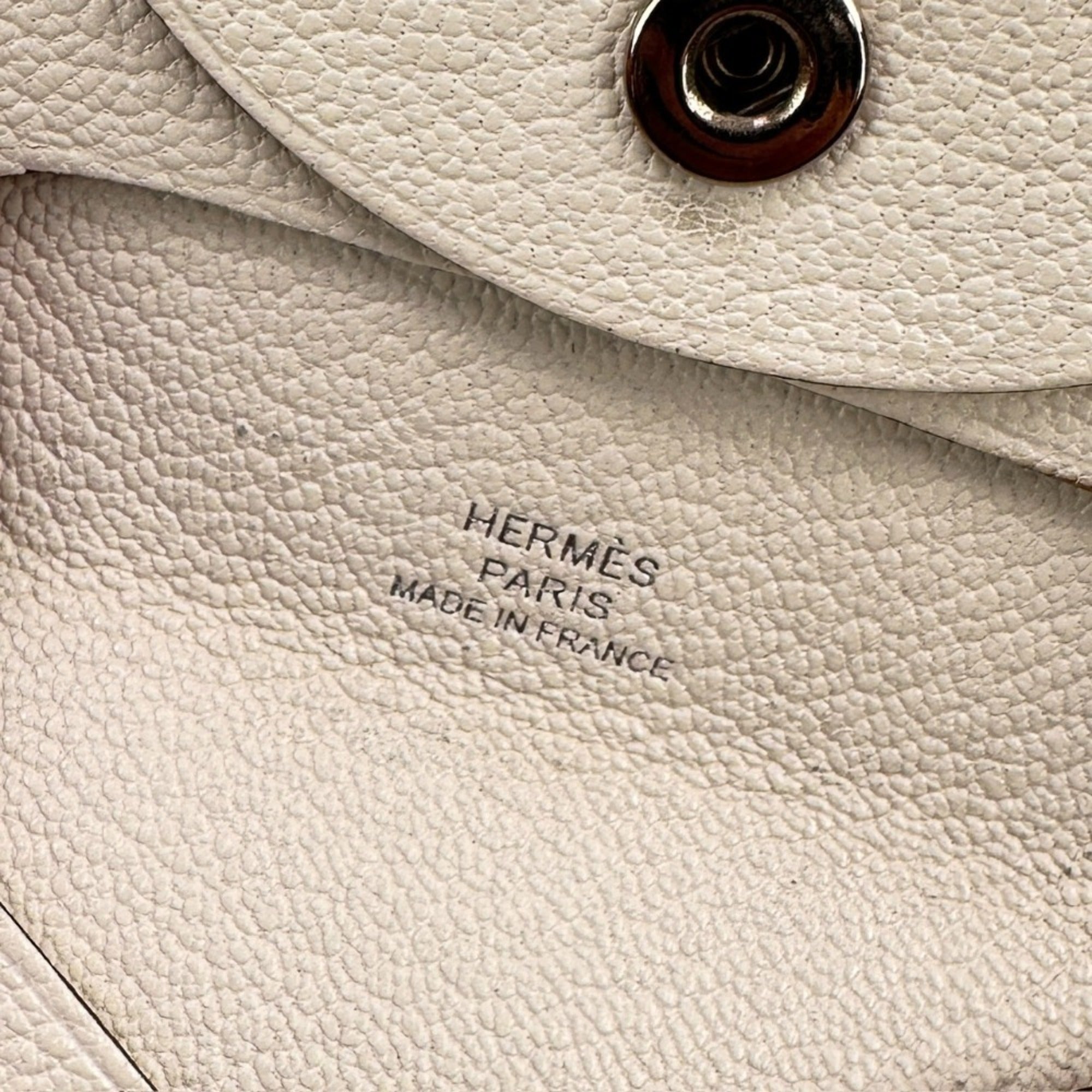 Hermes Beige Chevre Leather Coin Purse/Coin Case (Pre-Owned)
