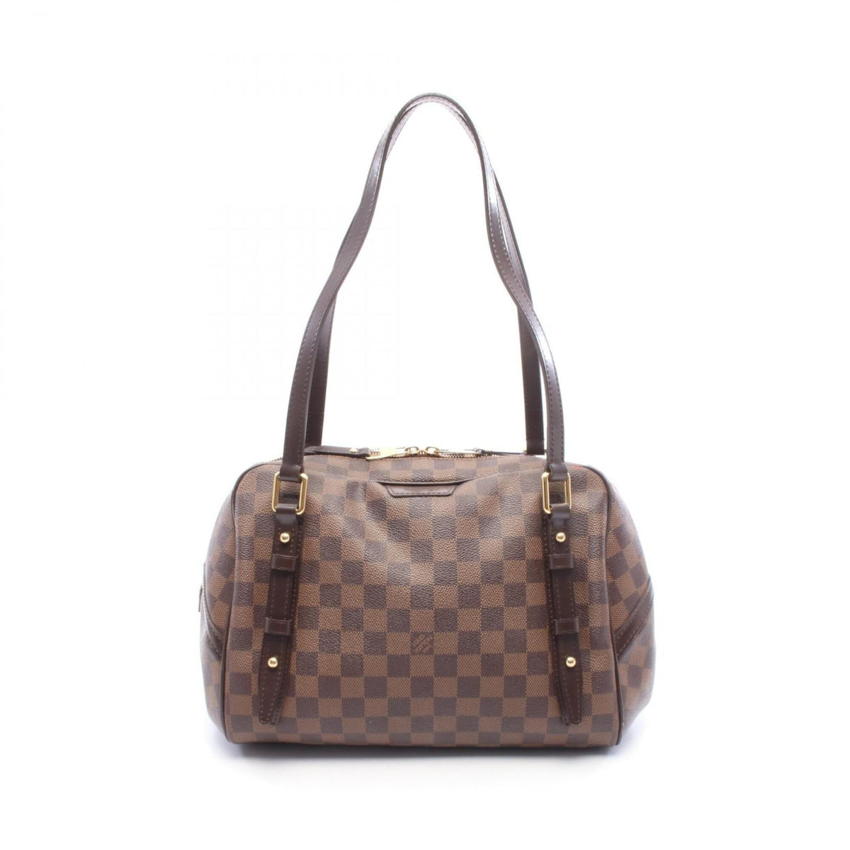 Louis Vuitton Brown Ebene Coated Canvas Leather Handbag Shoulder Bag (Pre-Owned)