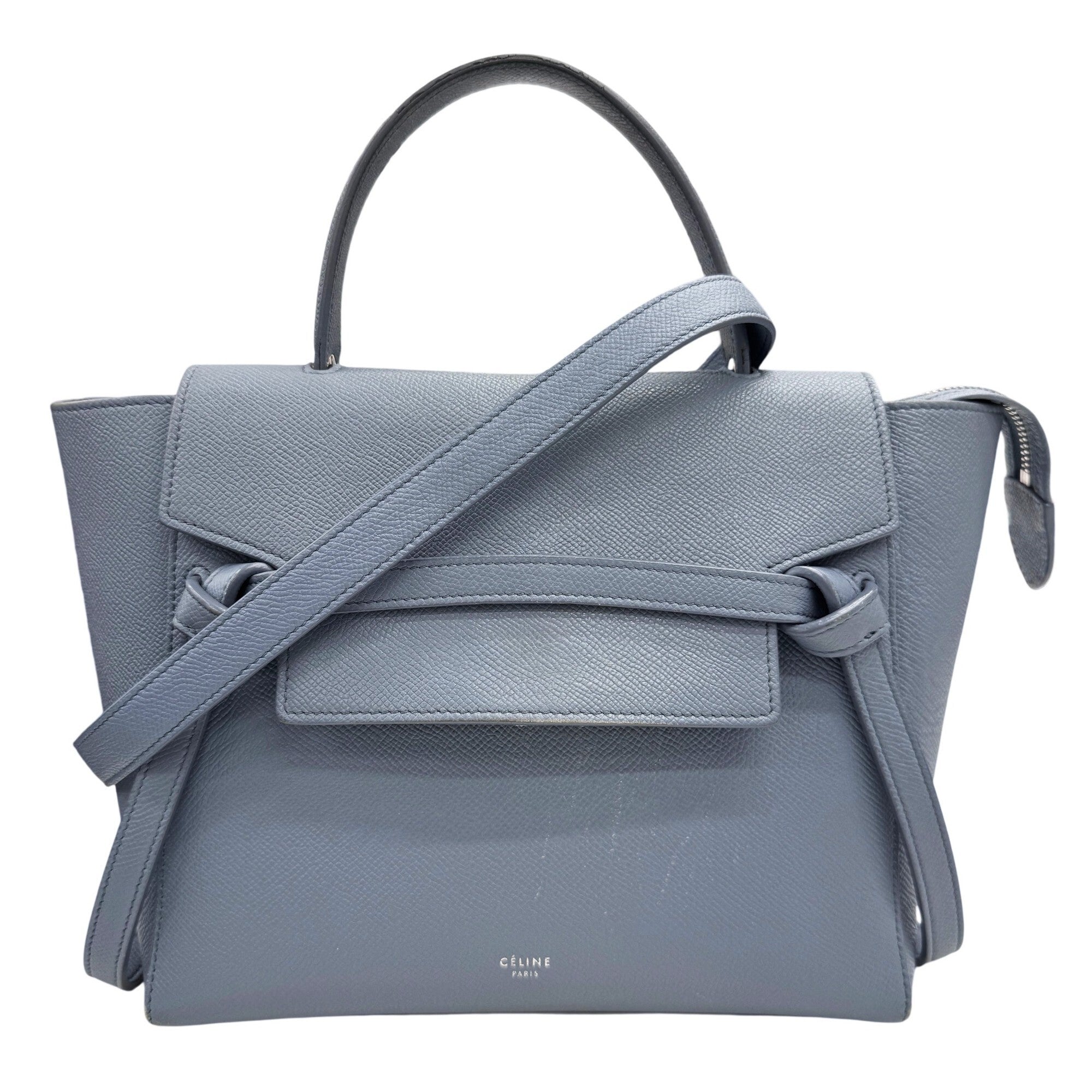 Celine Blue Leather Handbag Shoulder Bag (Pre-Owned)