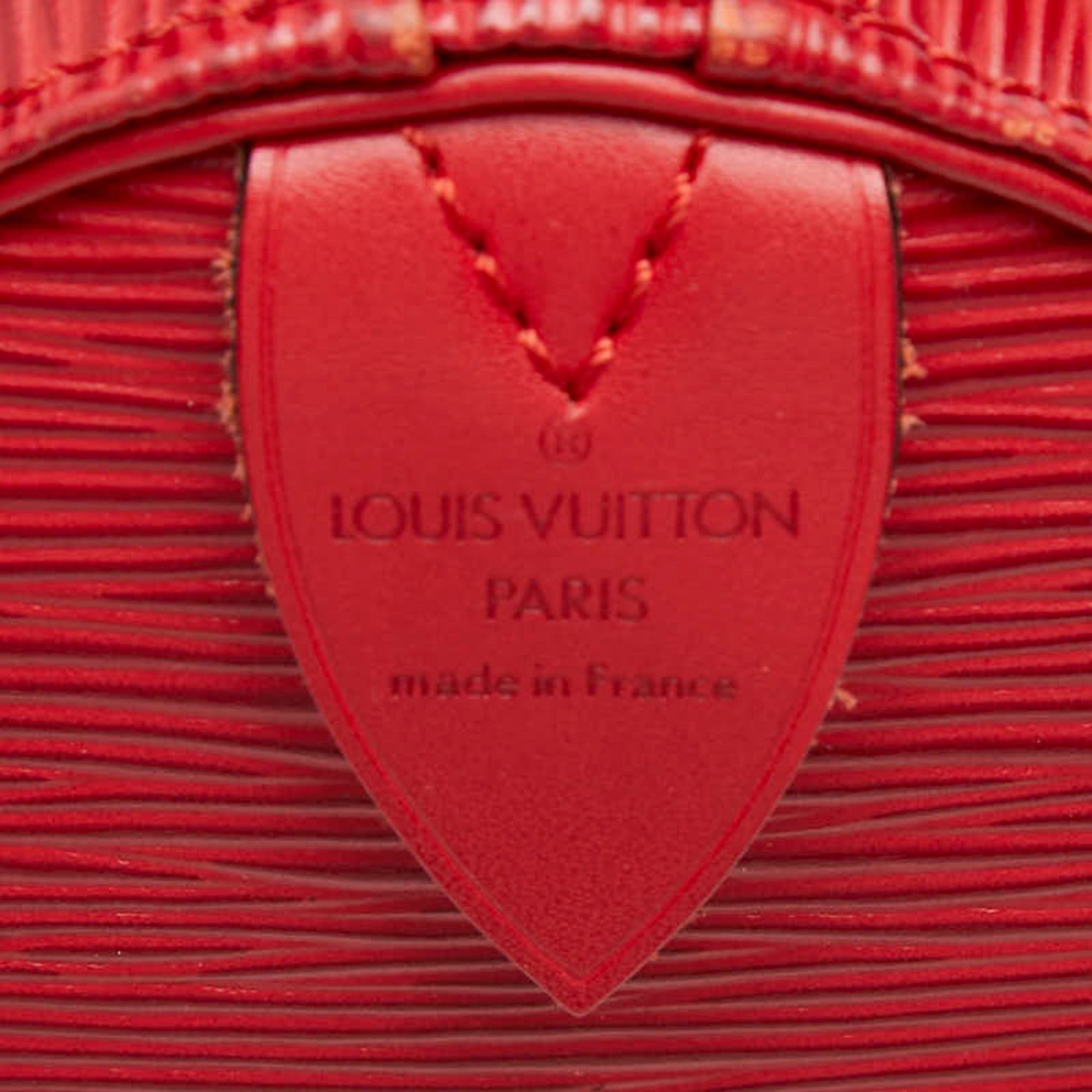 Louis Vuitton Epi Castilian Red Leather Boston Bag Handbag (Pre-Owned)