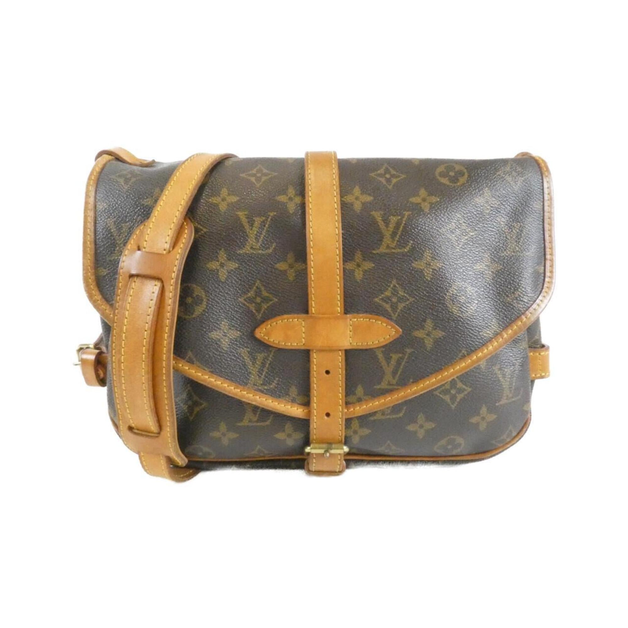 Louis Vuitton Monogram Marron Coated Canvas Shoulder Bag (Pre-Owned)