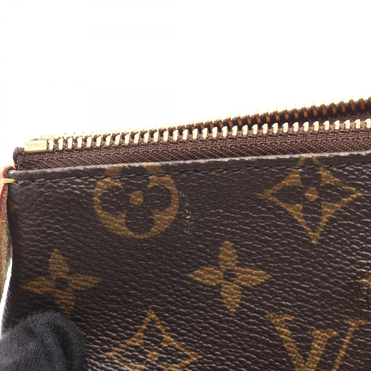 Louis Vuitton Monogram Brown Coated Canvas Leather Tote Bag (Pre-Owned)