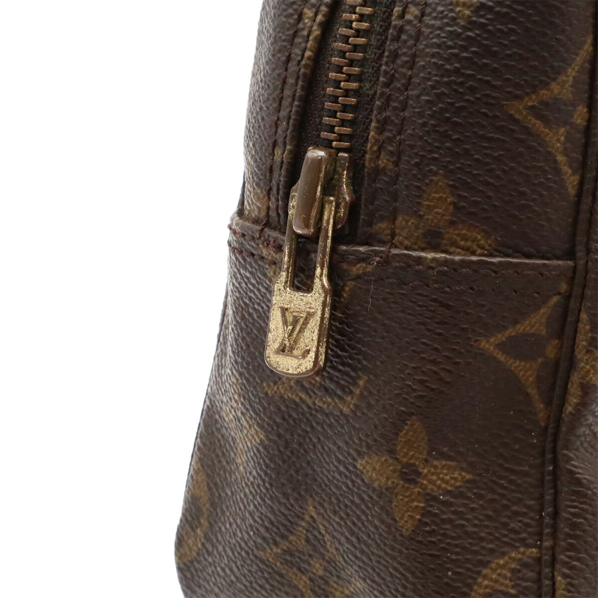 Louis Vuitton Brown Monogram Canvas Clutch Bag Pouch (Pre-Owned)