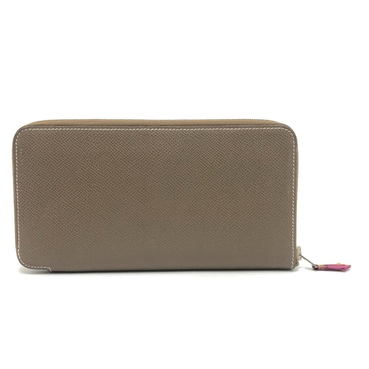 Hermes Brown Etoupe Gray Epsom Leather Long Wallet (Bi-Fold) (Pre-Owned)