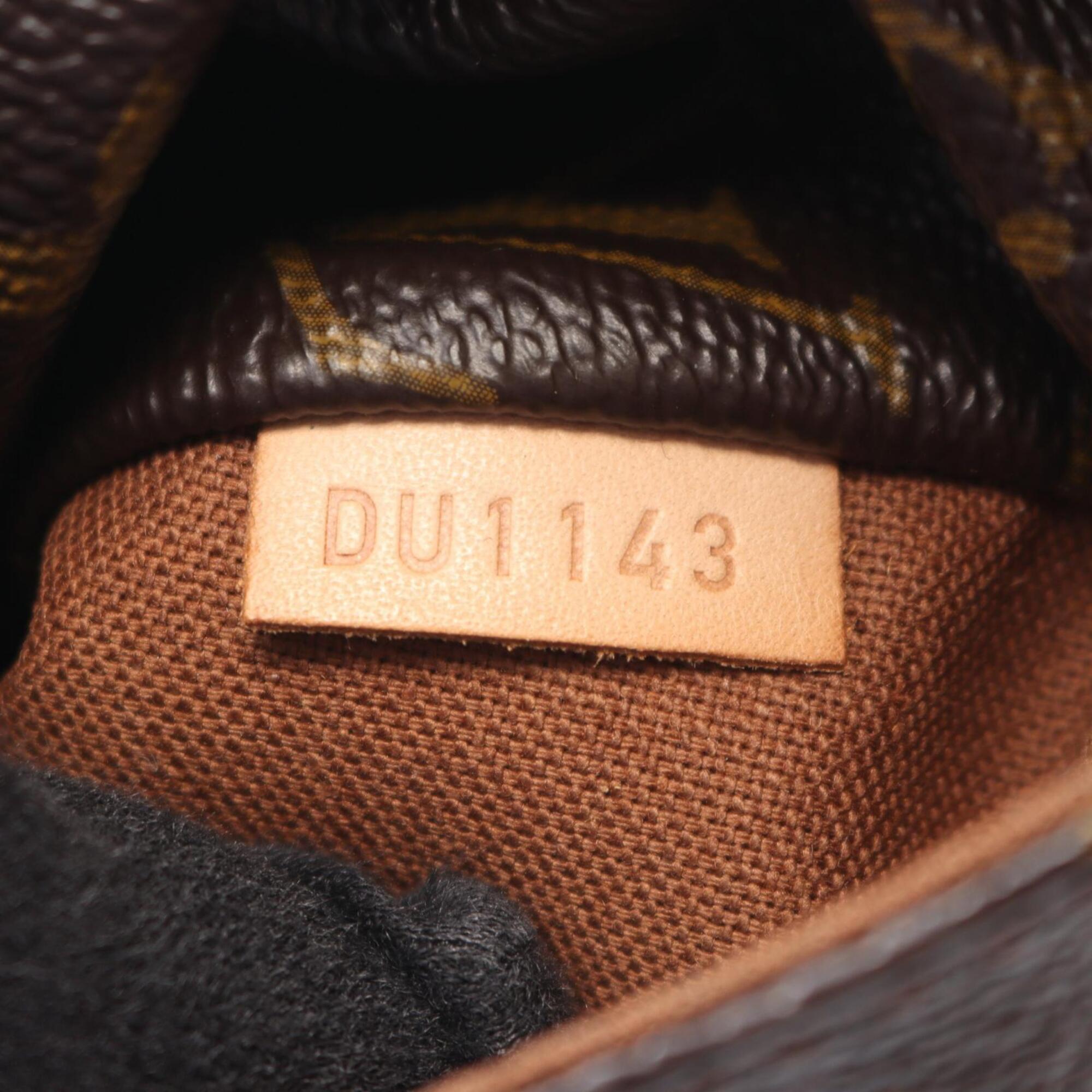 Louis Vuitton Brown Coated Canvas Leather Handbag Tote Bag (Pre-Owned)