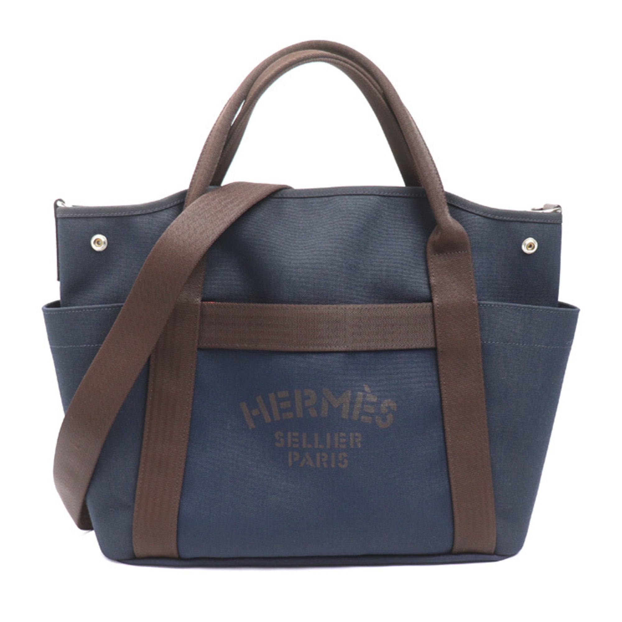 Hermes Feu Navy Shoulder Bag (Pre-Owned)