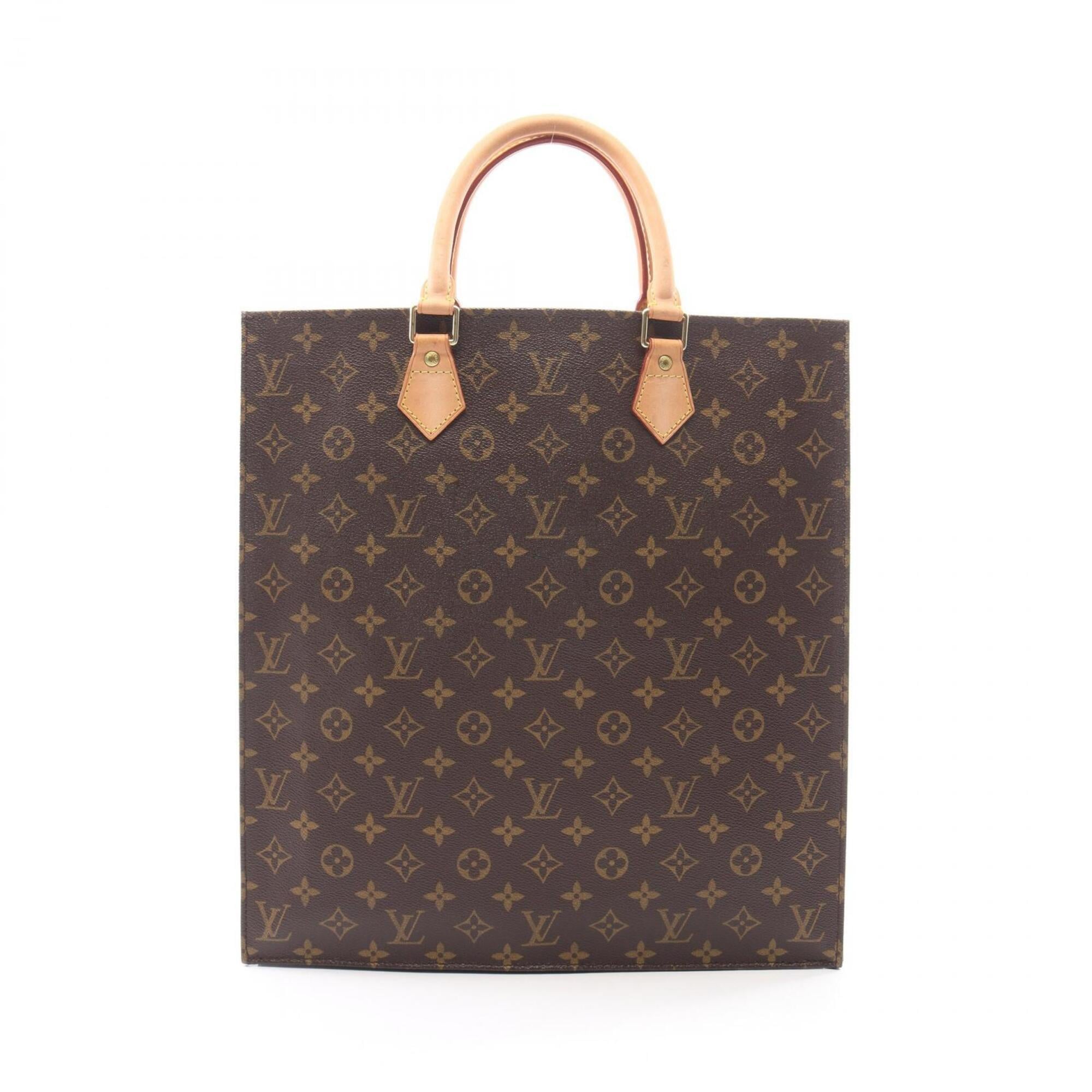 Louis Vuitton Brown Coated Canvas Leather Handbag Tote Bag (Pre-Owned)